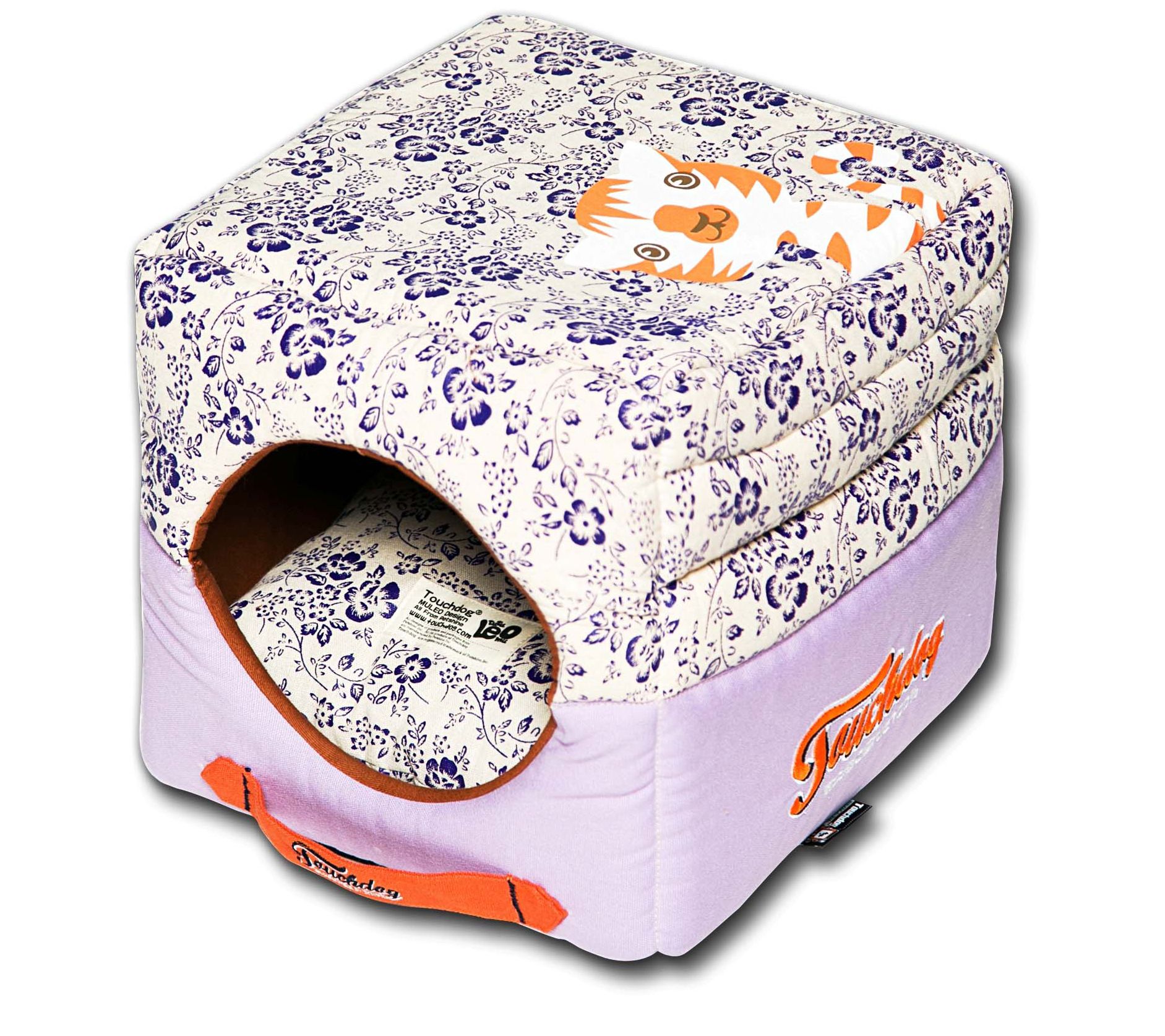 Touchdog Floral-Galore Convertible Collapsibleg House Bed