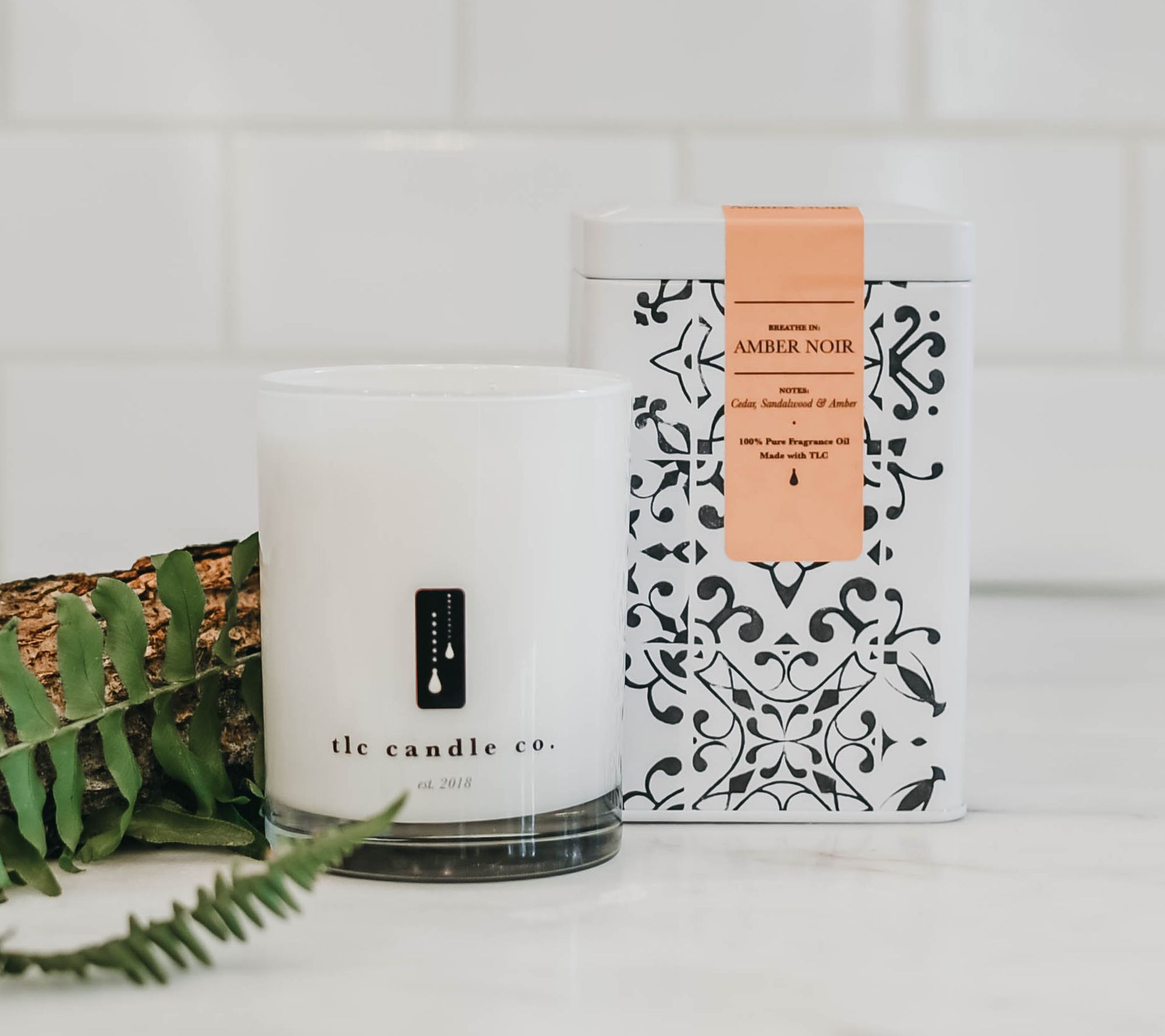 TLC Candle Co. Amber Noir Luxury 2Wick Candle