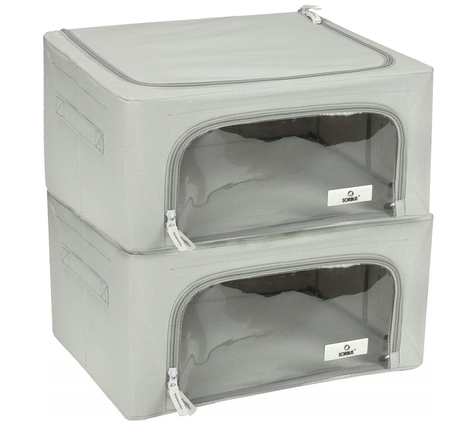 Sorbus Set of 2 Storage Box with Window, Small