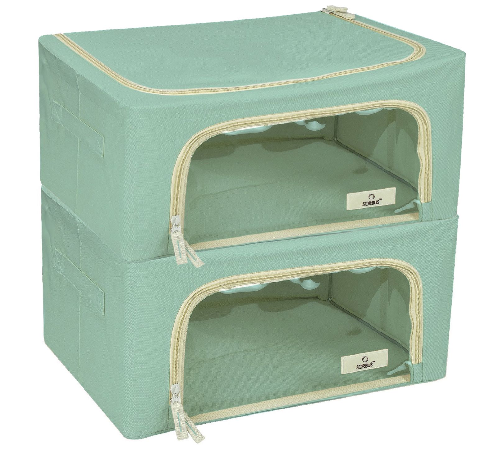 Sorbus Set of 2 Storage Box with Window, Small