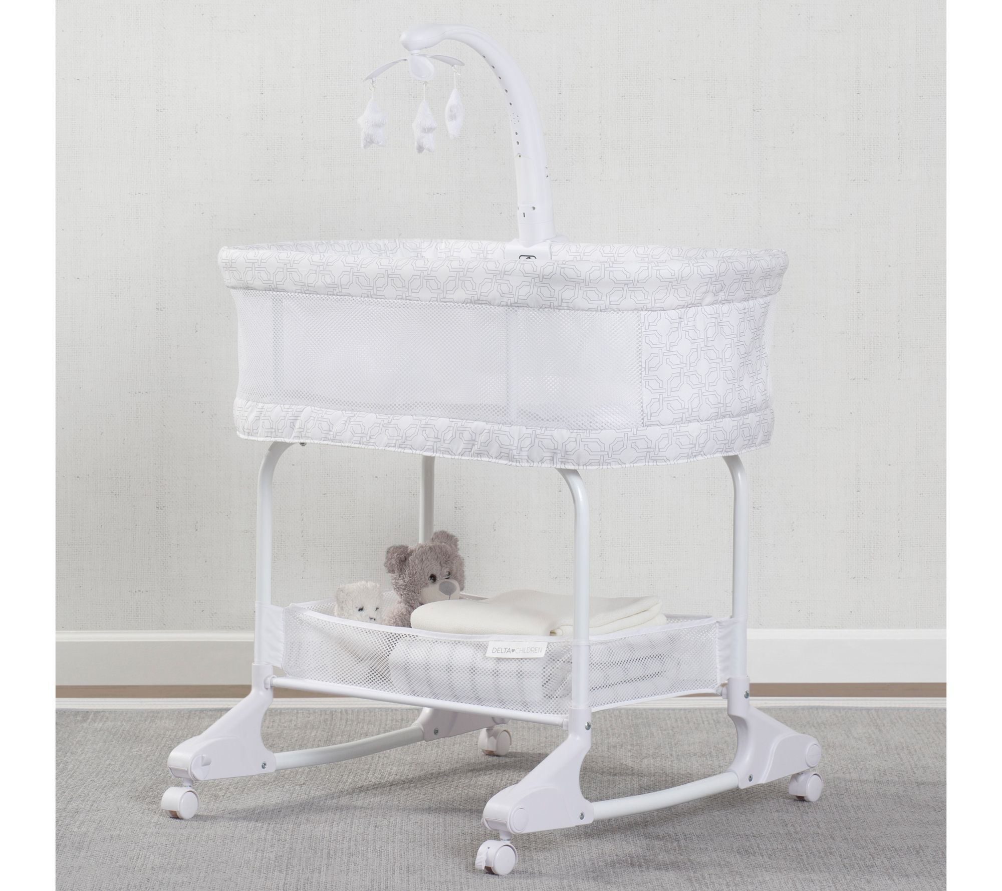 Delta Children Rocking Bassinet with Airflow Mesh - QVC.com