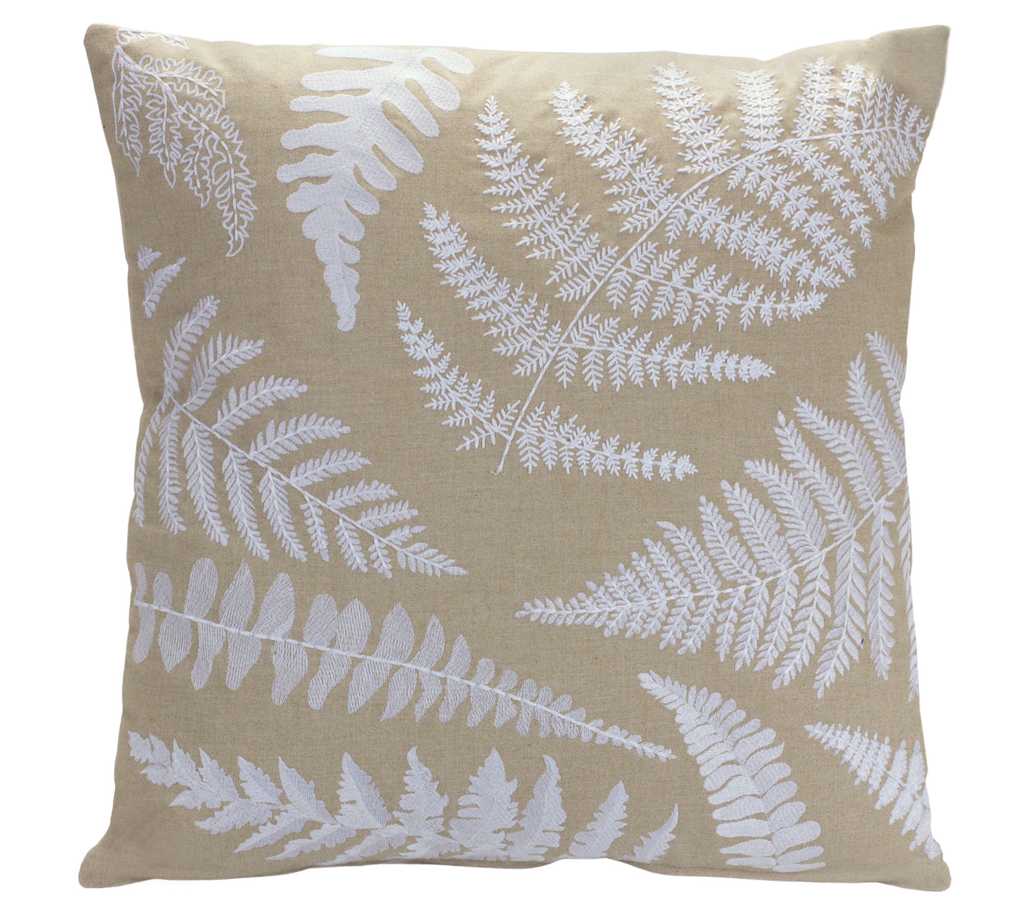 Embroidered fern outlet pillow