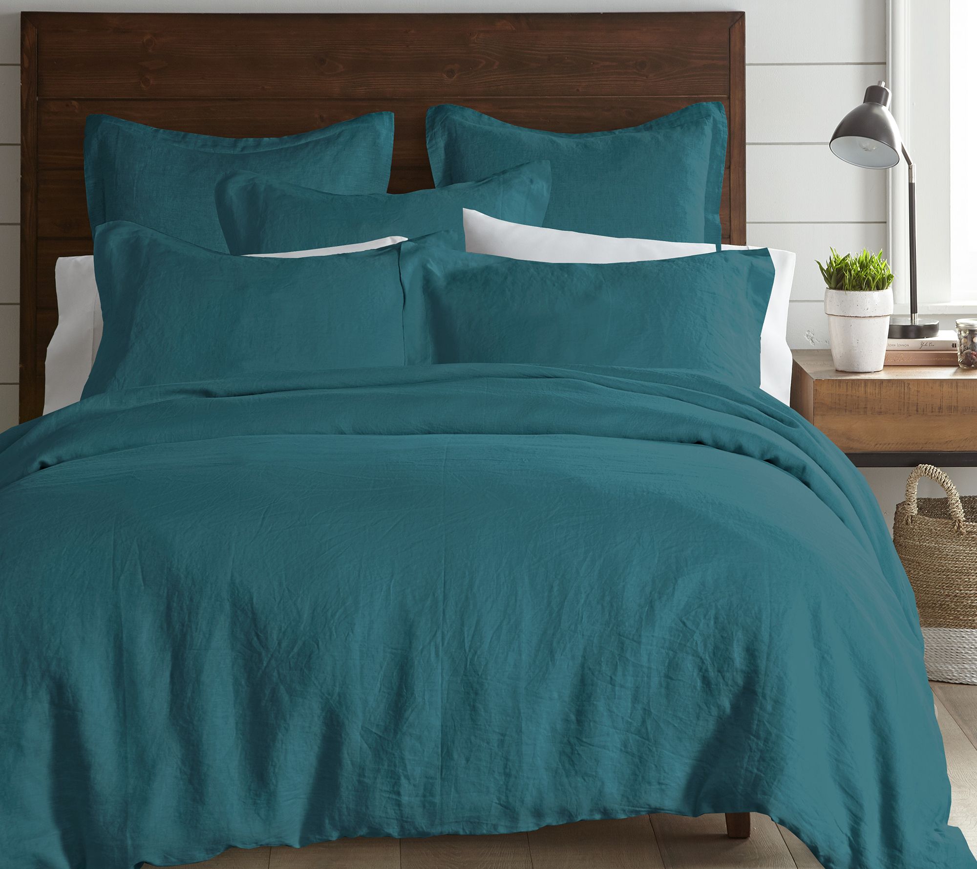 Levtex Home Washed Linen Queen Duvet Cover - QVC.com