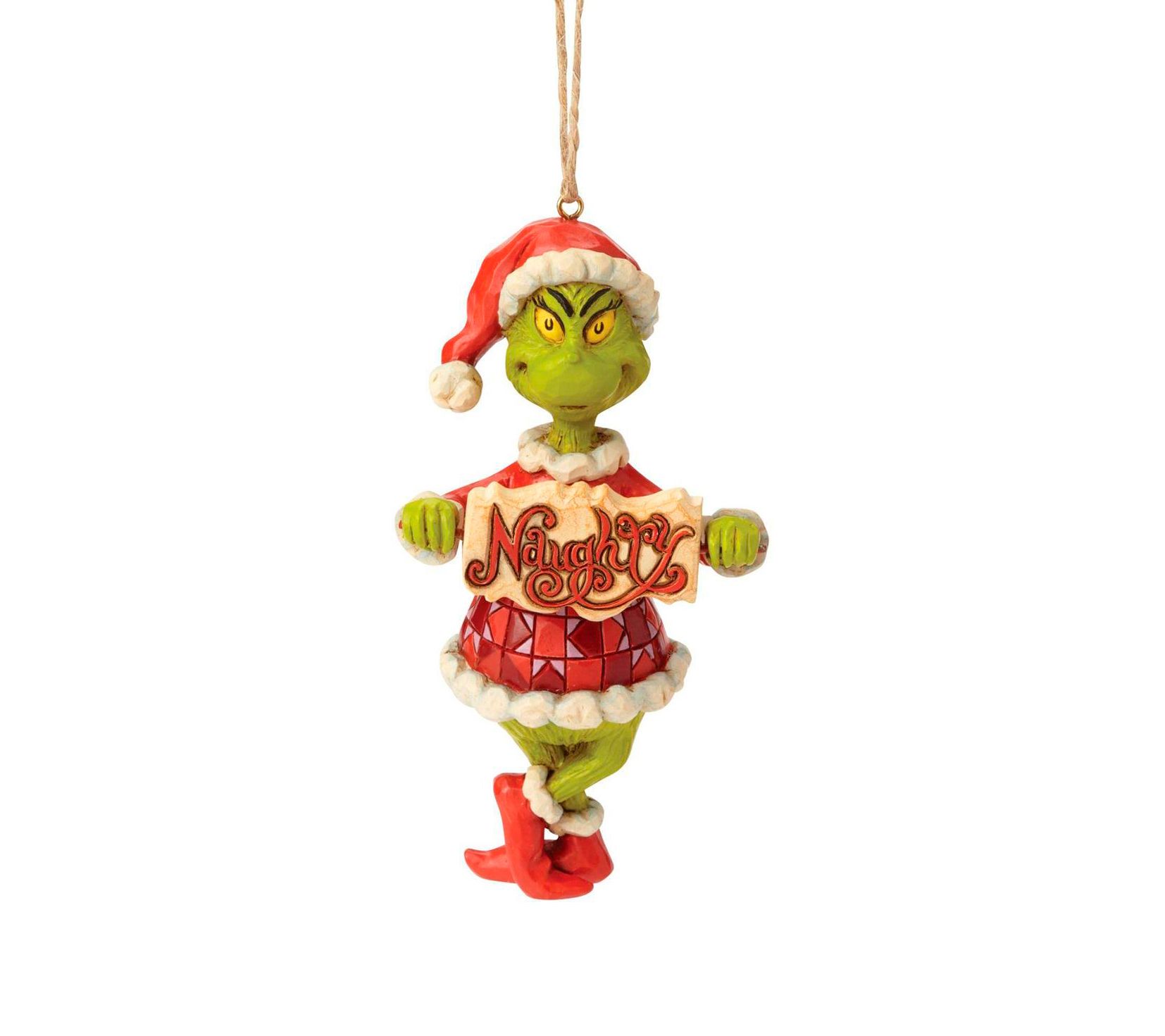 Enesco Grinch by Jim Shore Grinch Naughty/Nice Ornament - QVC.com