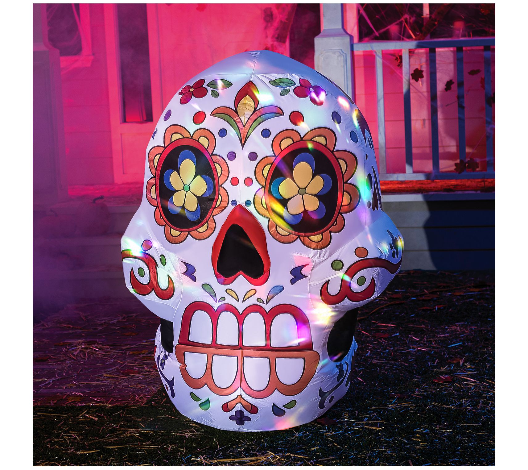 Joiedomi 4 ft Day of the Dead w/Kaleidoscope Light Inflatable
