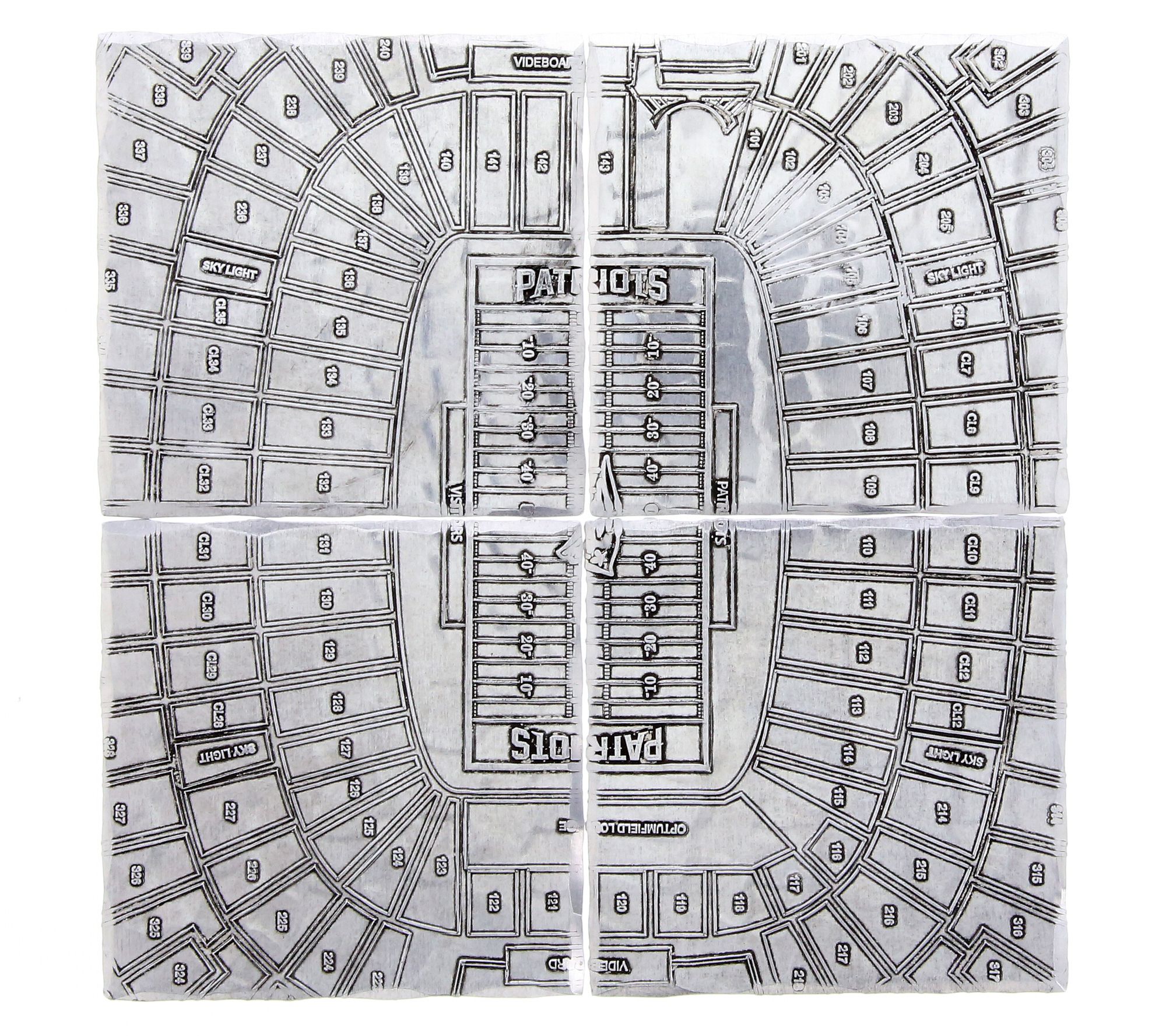 Wendell August NFL Stadium 4-P iece Coaster Se t with Caddy