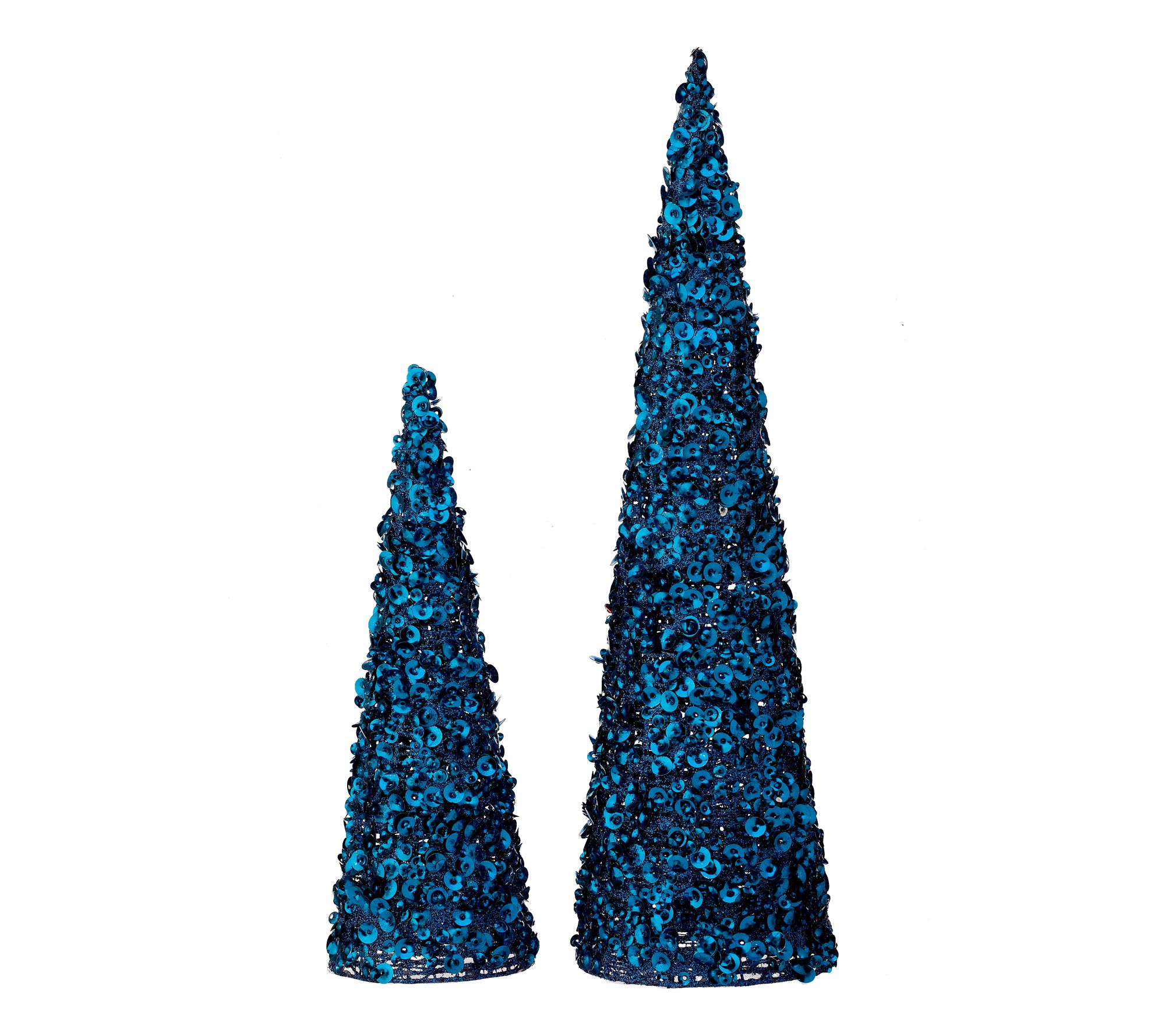 12/18" Glamour Sequin Tree Set of 2 By Valerie
