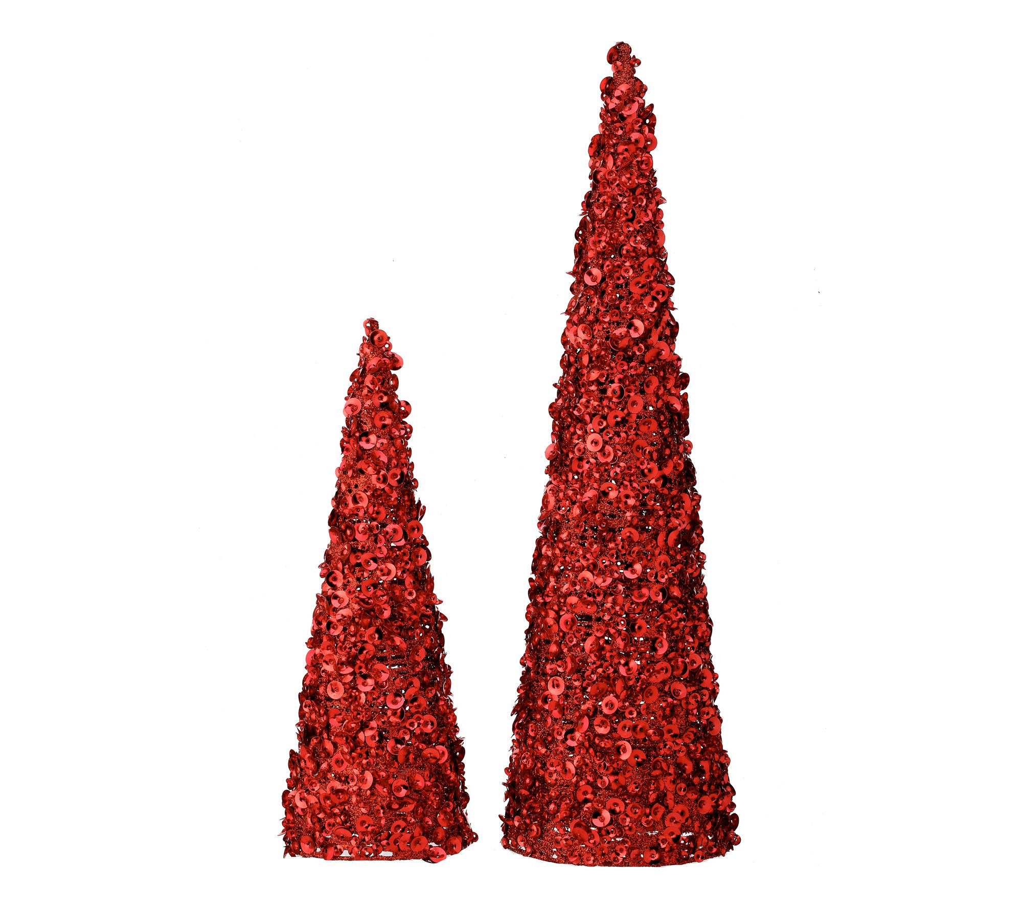 12/18" Glamour Sequin Tree Set of 2 By Valerie