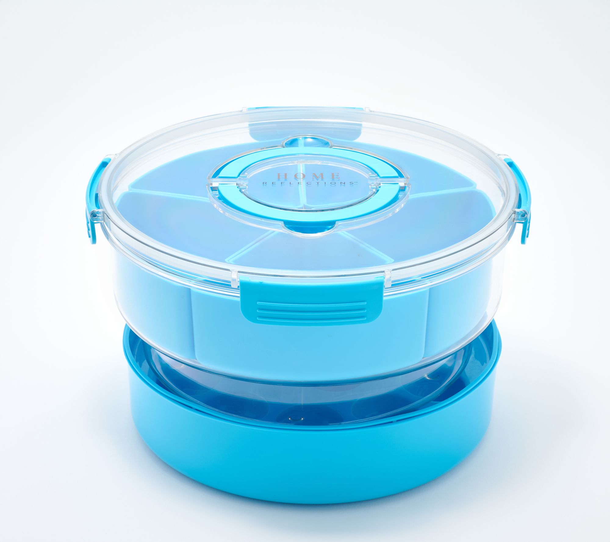 Home Reflections Round Portable Chill & Serve w/ Inserts