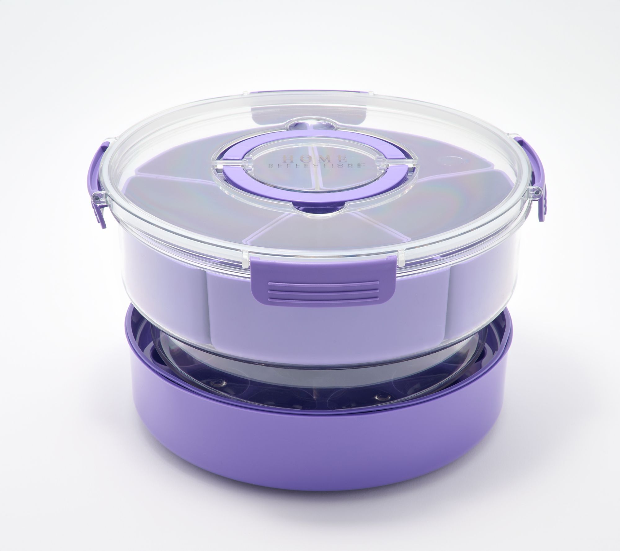 Home Reflections Round Portable Chill & Serve w/ Inserts