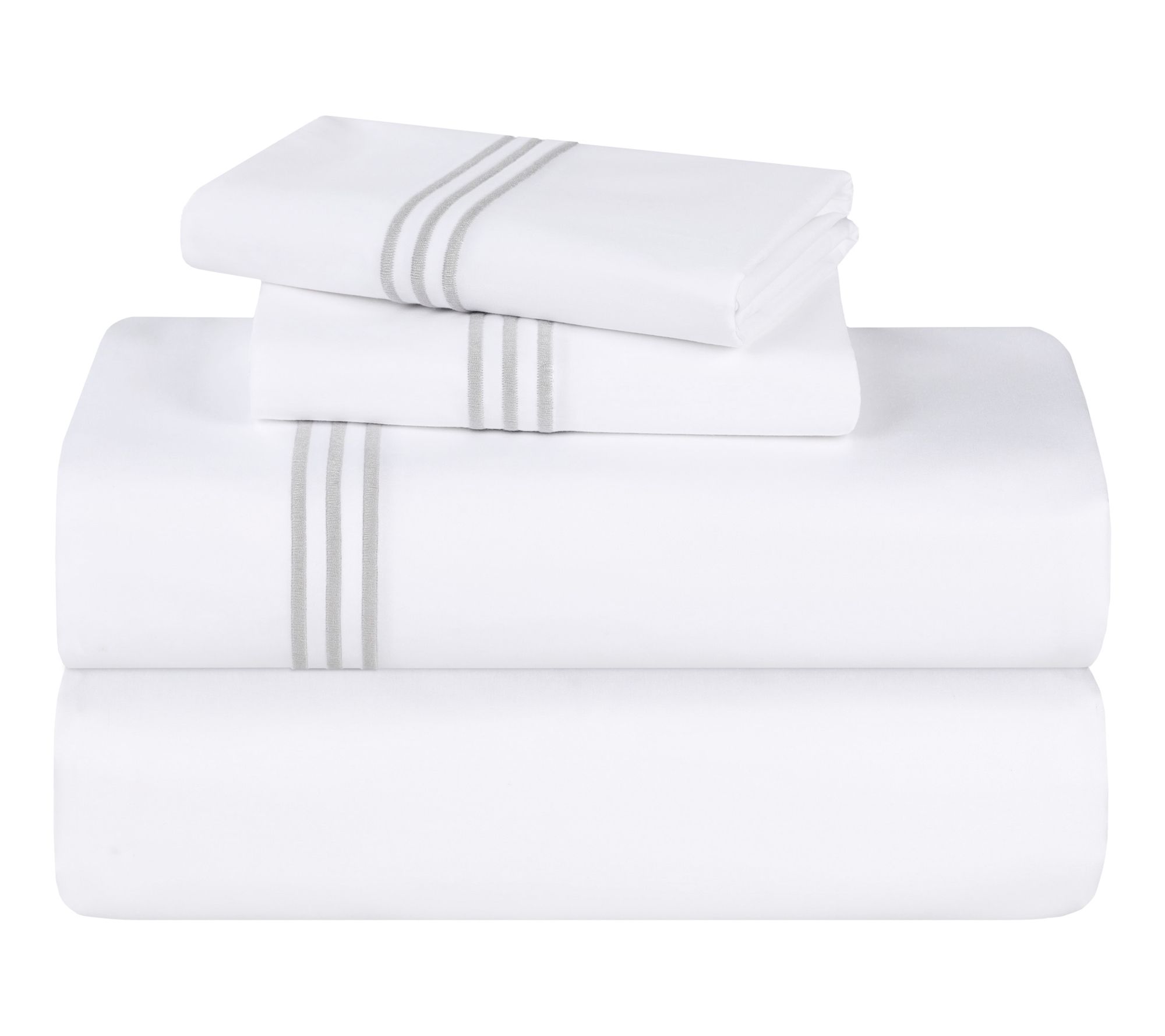 Superior Chain Links Cotton Embroidered Bed Sheet Set-Queen