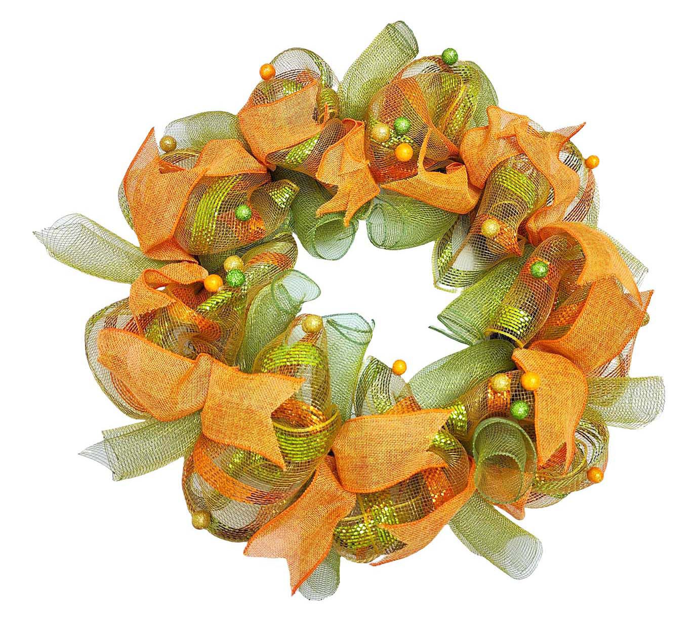 Temp-tations Harvest 20" Ribbon Wreath