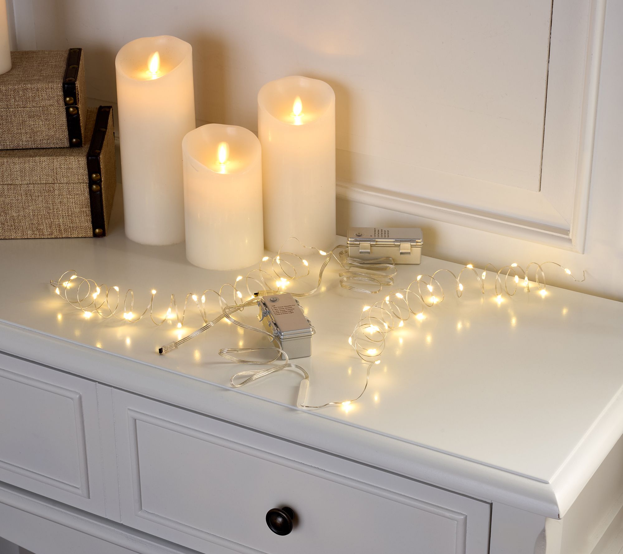 Simply Stunning S/2 Fairy Lights with Remote by Janine Graff