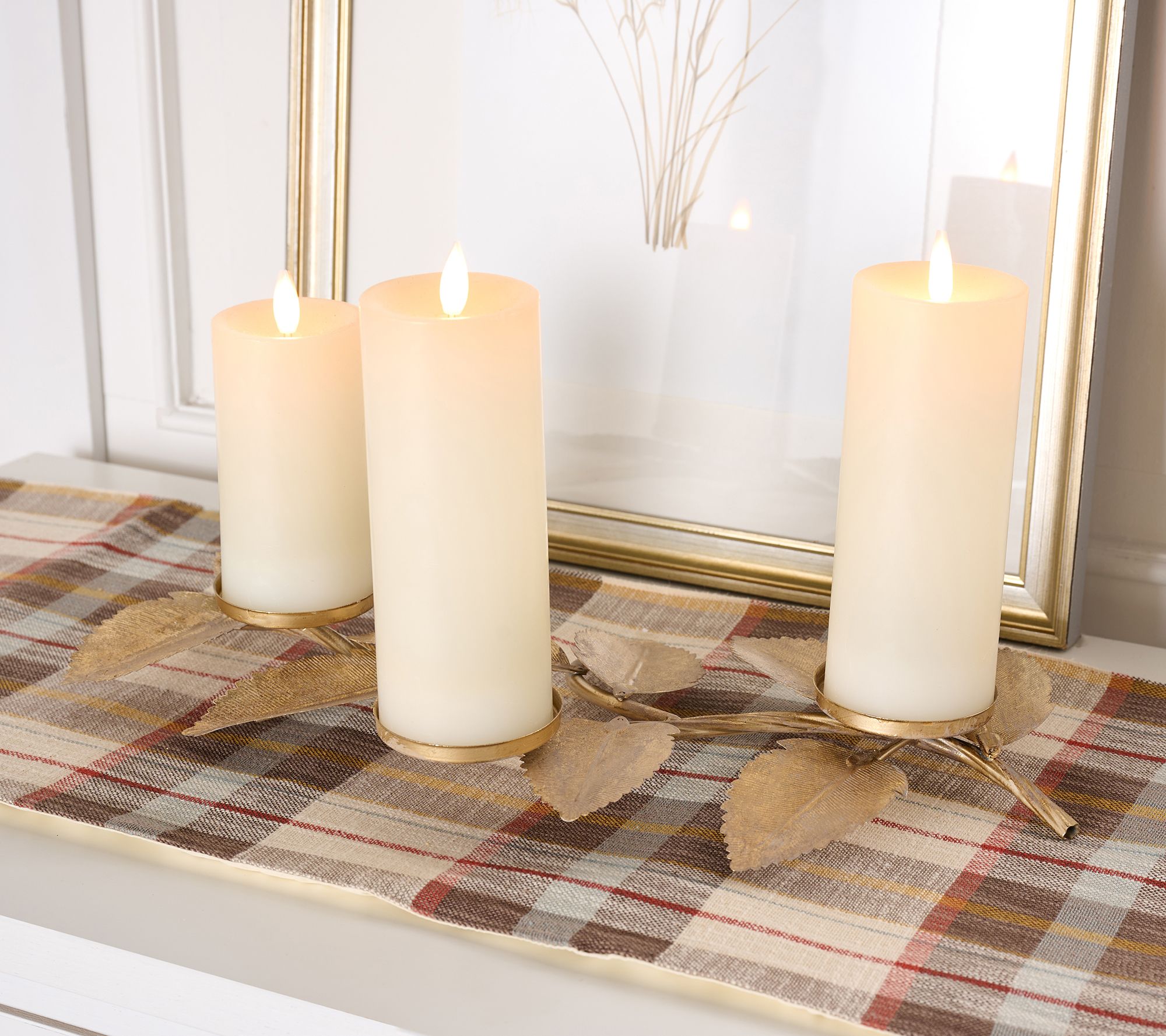 20" Metal Leaf Candle Display by Valerie