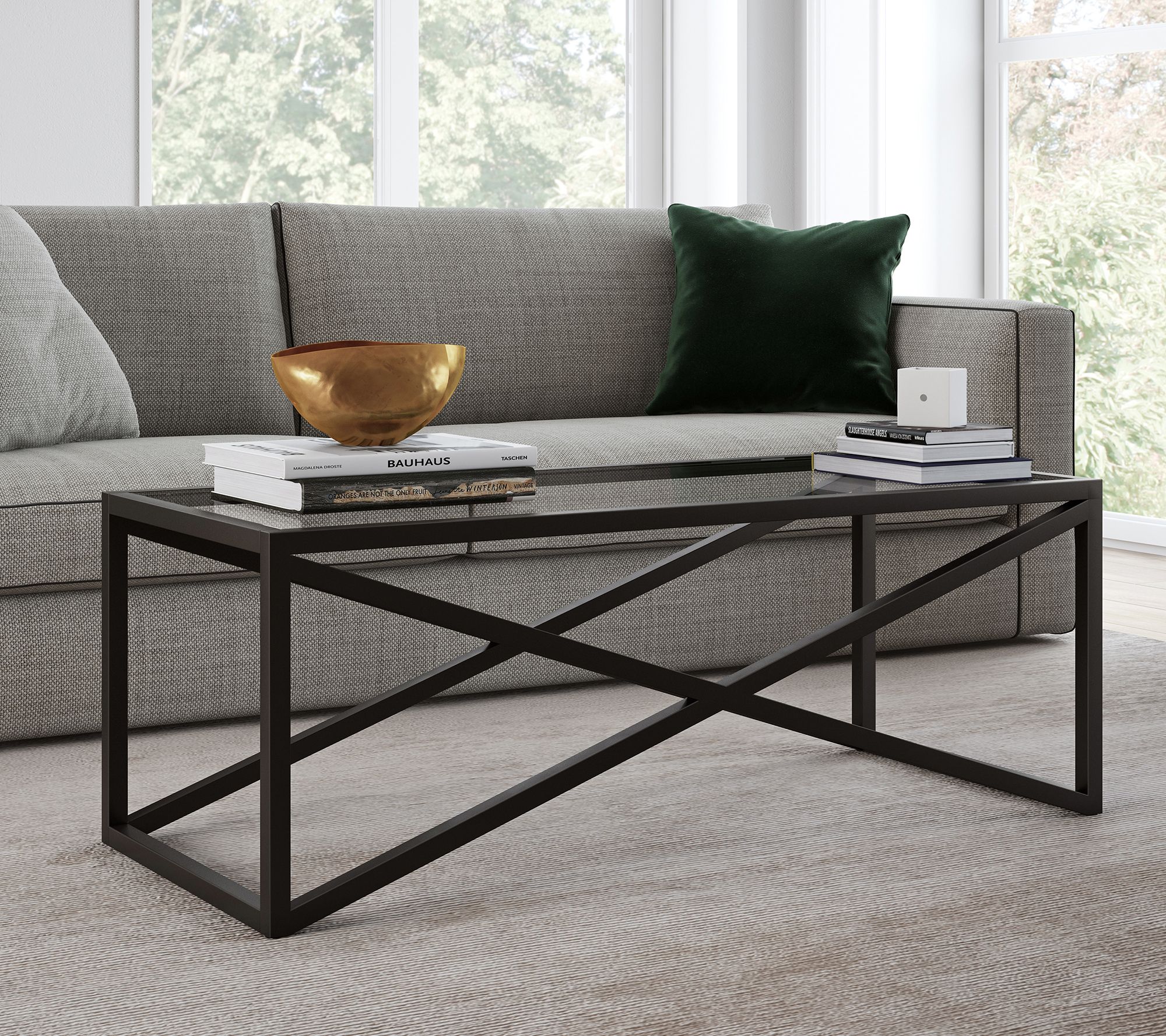Hudson&Canal Calix 46" Wide Rectangular CoffeeTable