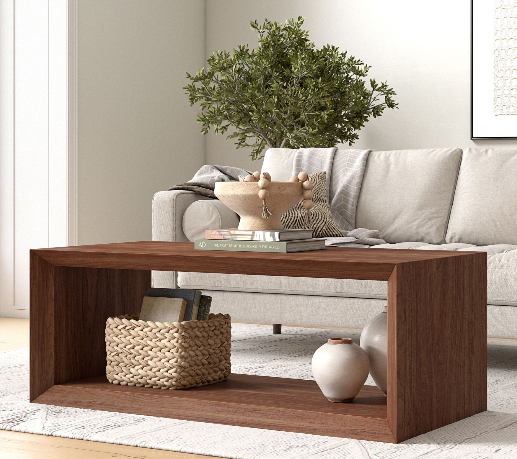 Hudson&Canal Osmond 48" Wide Rectangular CoffeeTable