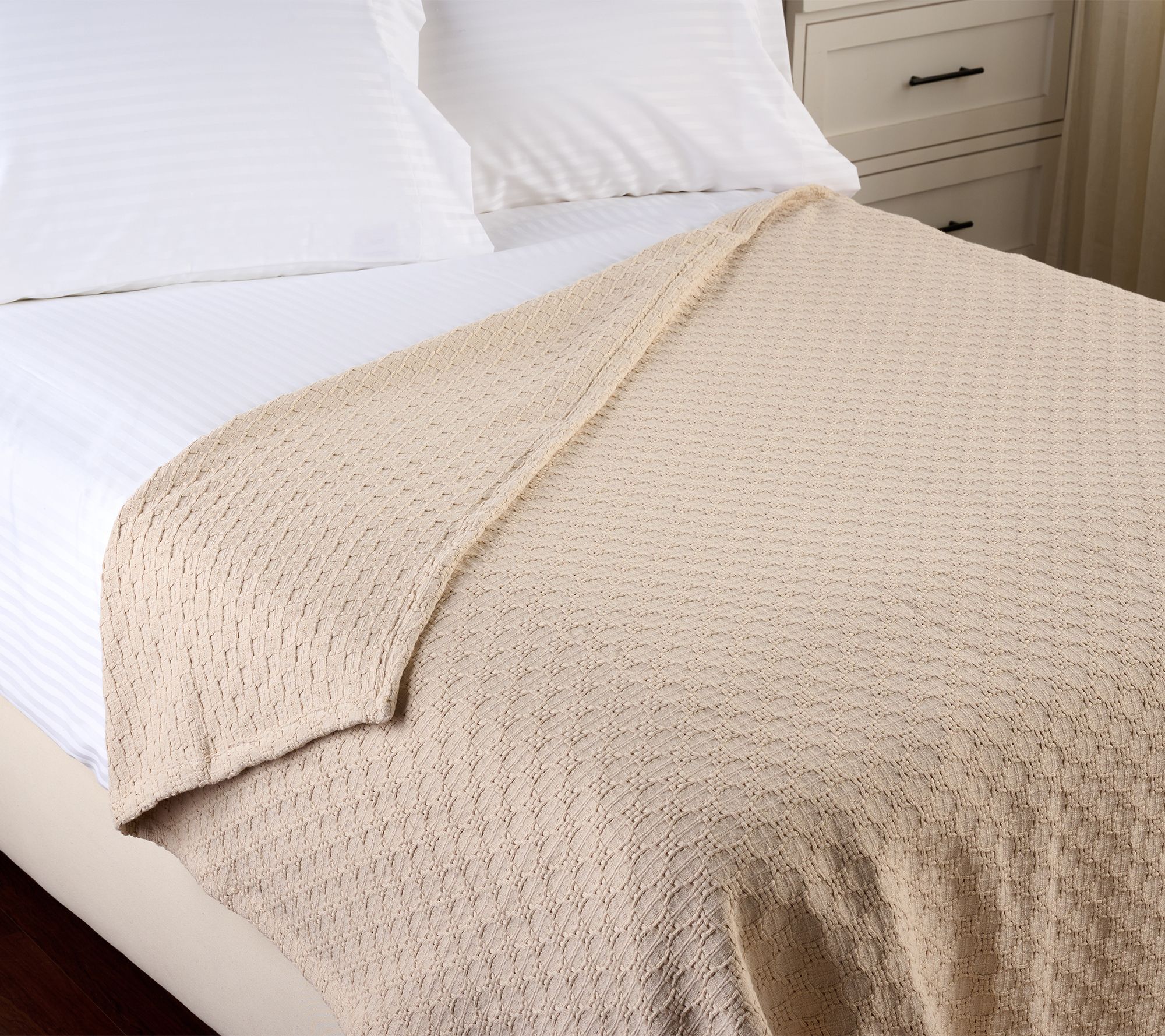 "As Is" Northern Nights Basketweave Textured Blanket- King