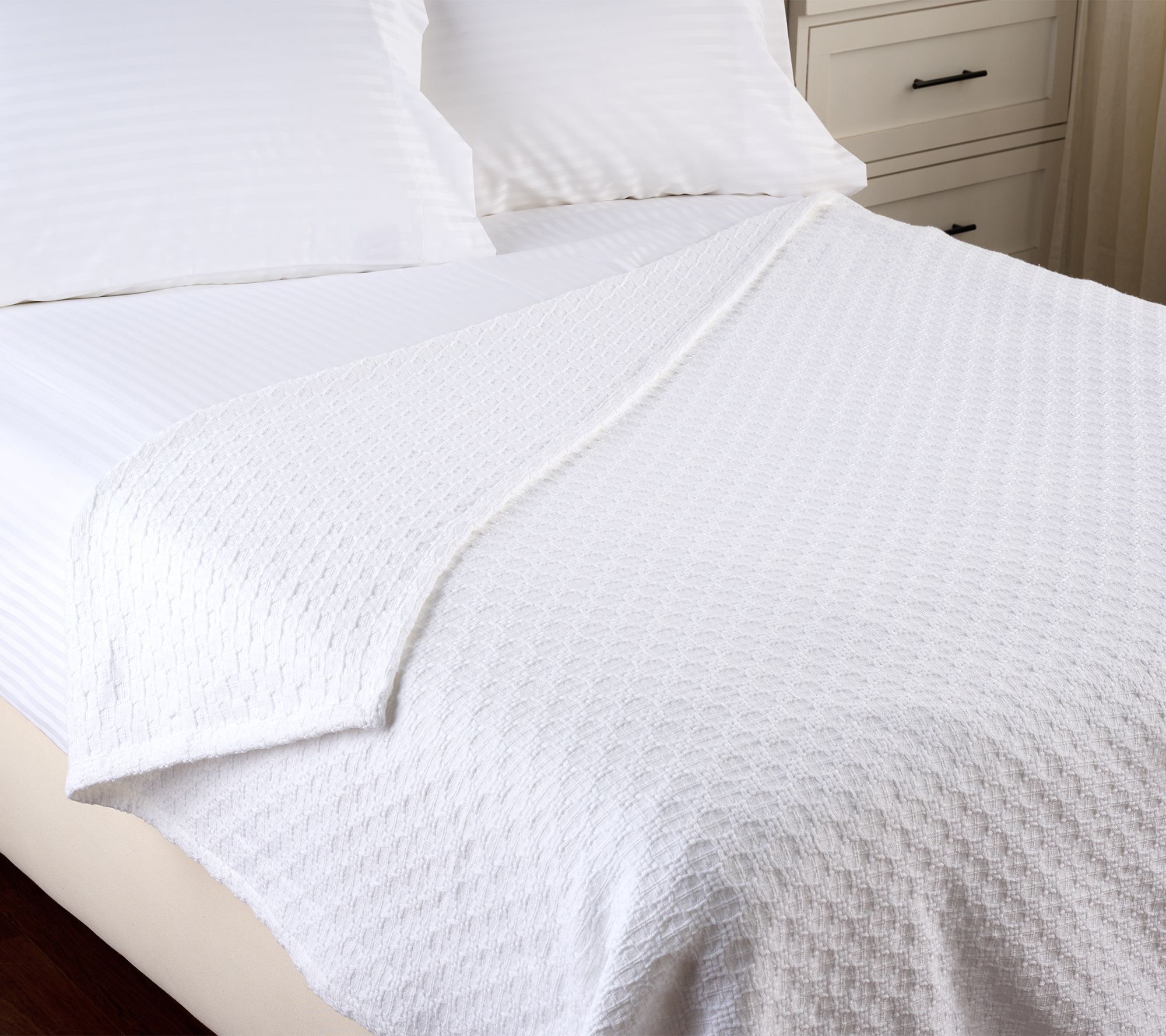 "As Is" Northern Nights Basketweave Textured Blanket- King