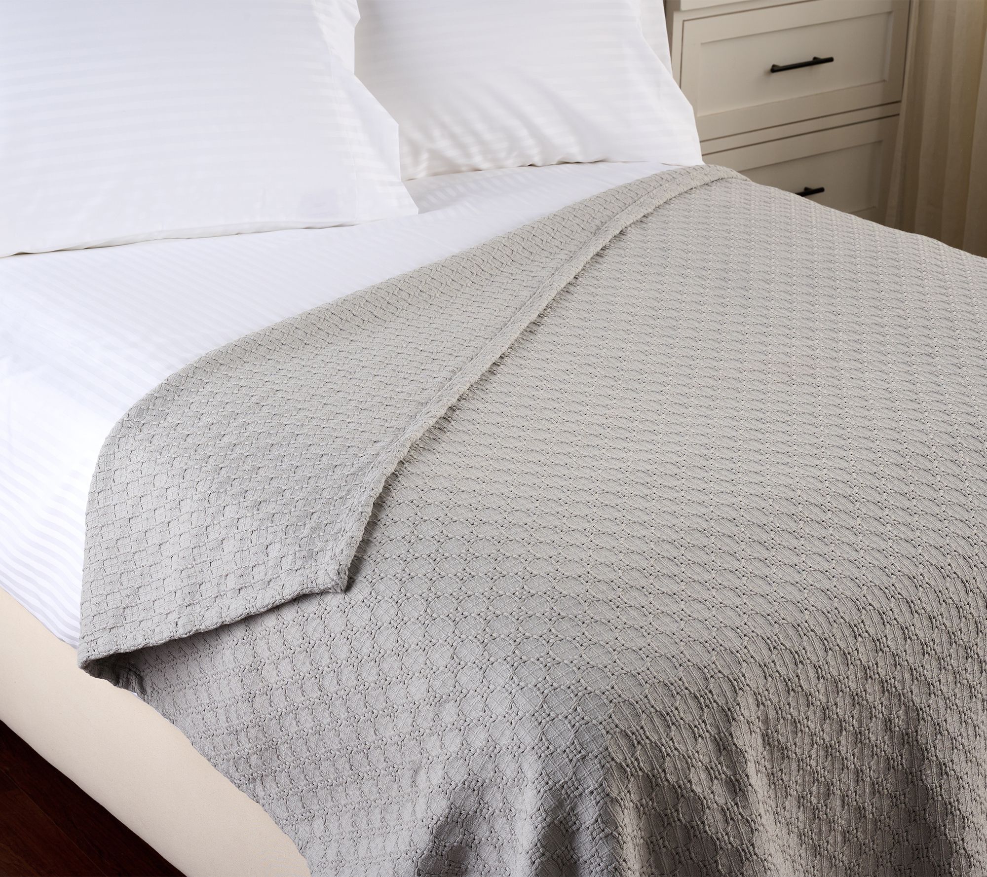"As Is" Northern Nights Basketweave Textured Blanket- King