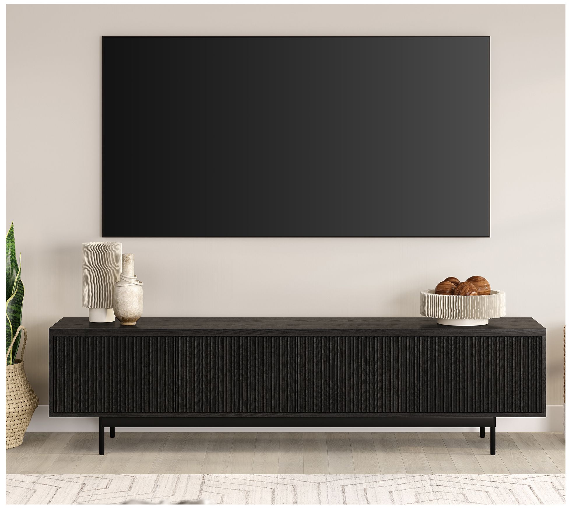 Hudson&Canal Whitman Rectangular TV Stand for TV's up to 85"