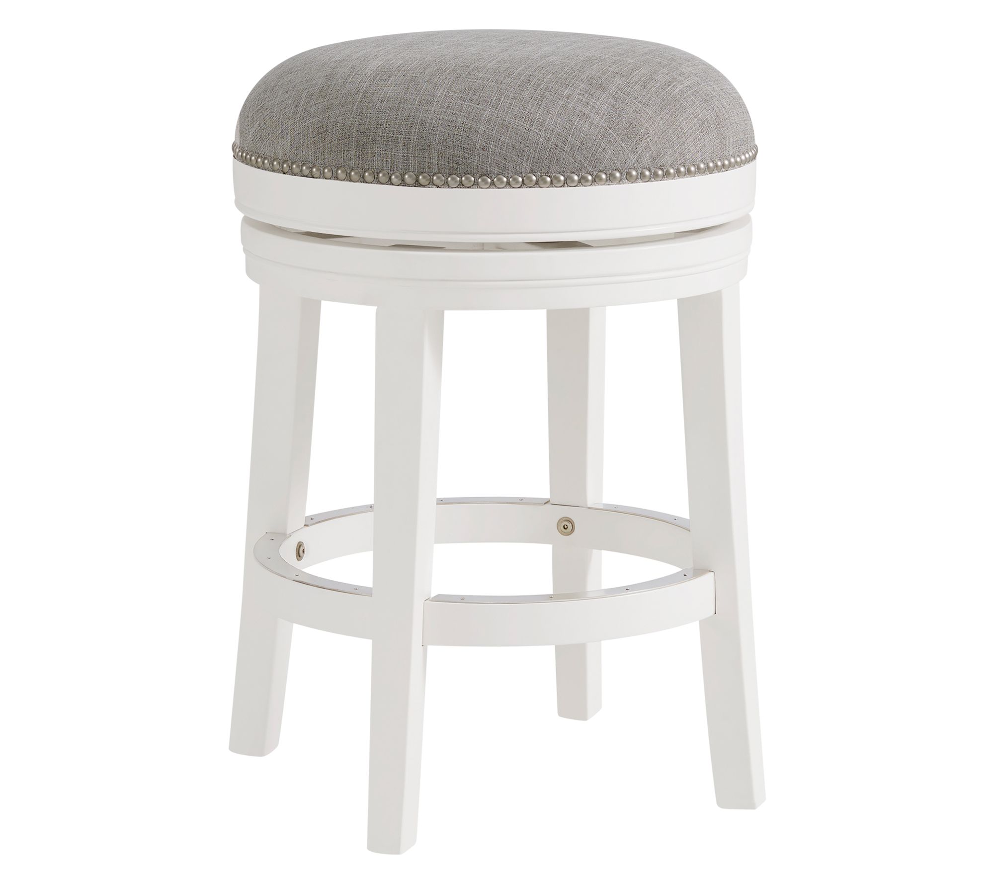 Alaterre Furniture Clara Swivel Counter HeightBackless Stool