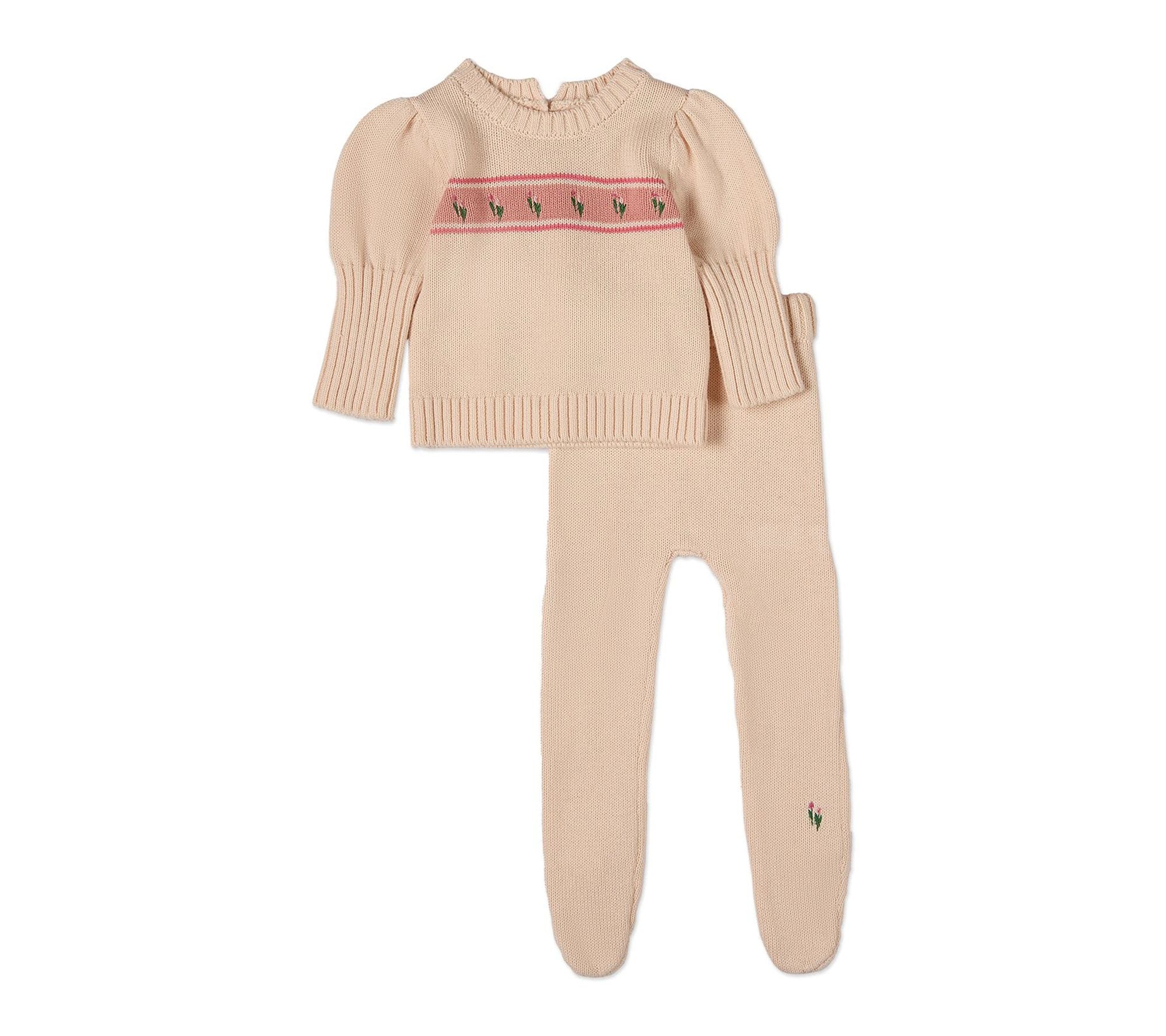 MiniMoi Girls Tiptoe Through the Tulips FootedLegging Set