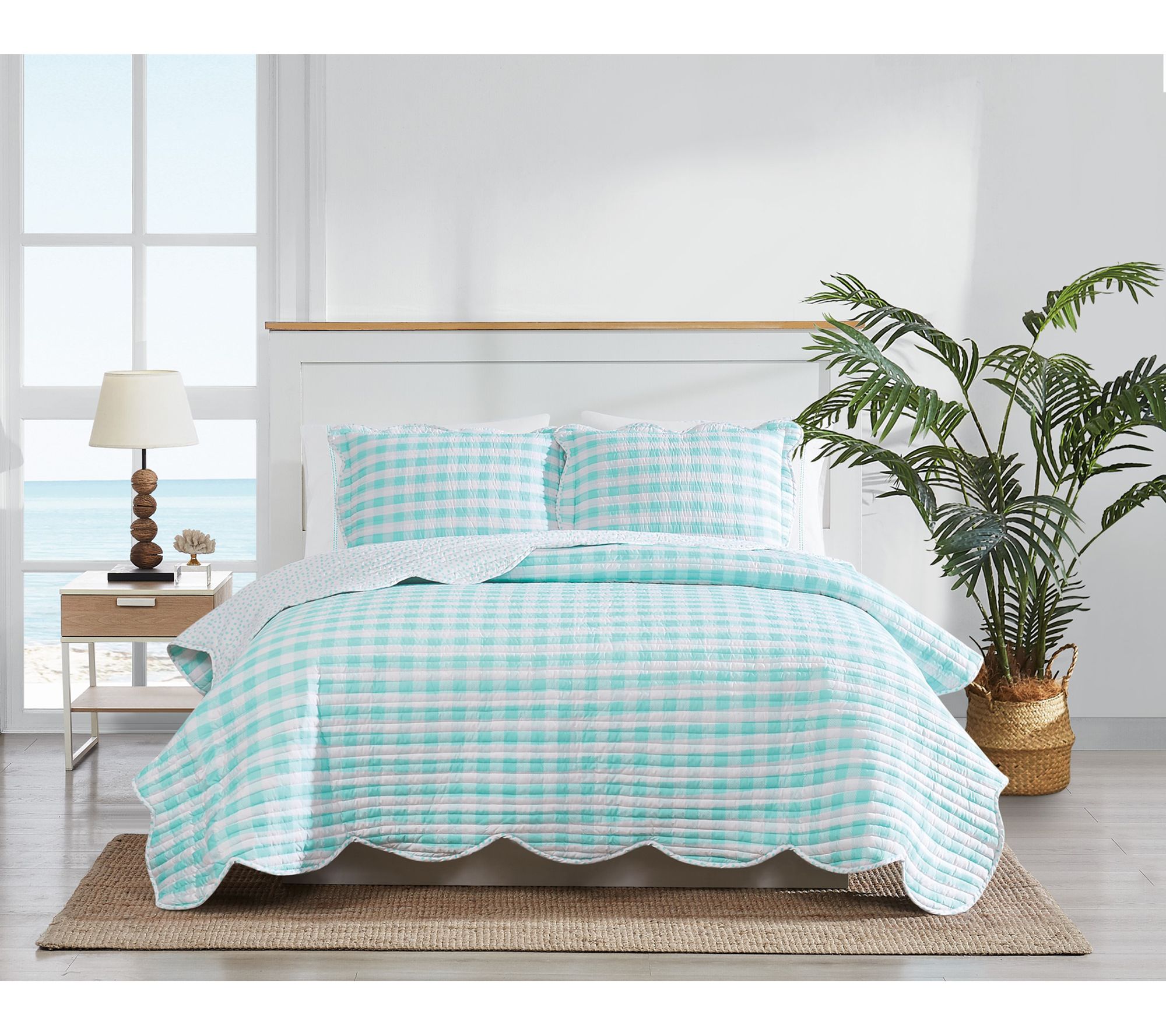 SCOUT Barnaby Checkham King Quilt Set - QVC.com