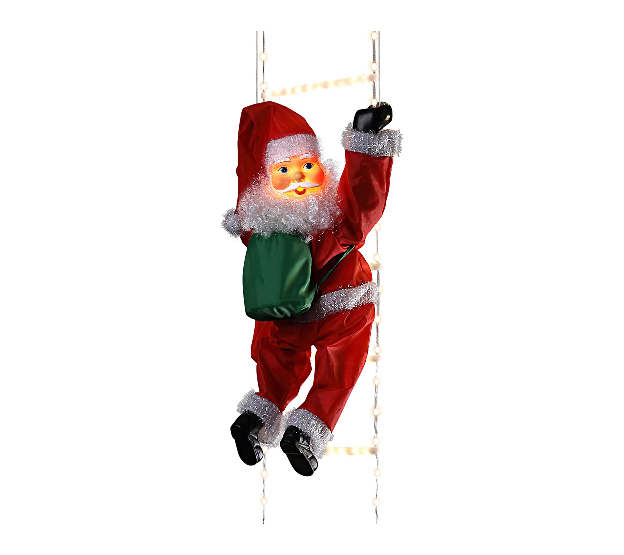 Mr. Christmas 10' Outdoor Animated Rope LadderClimbing Santa