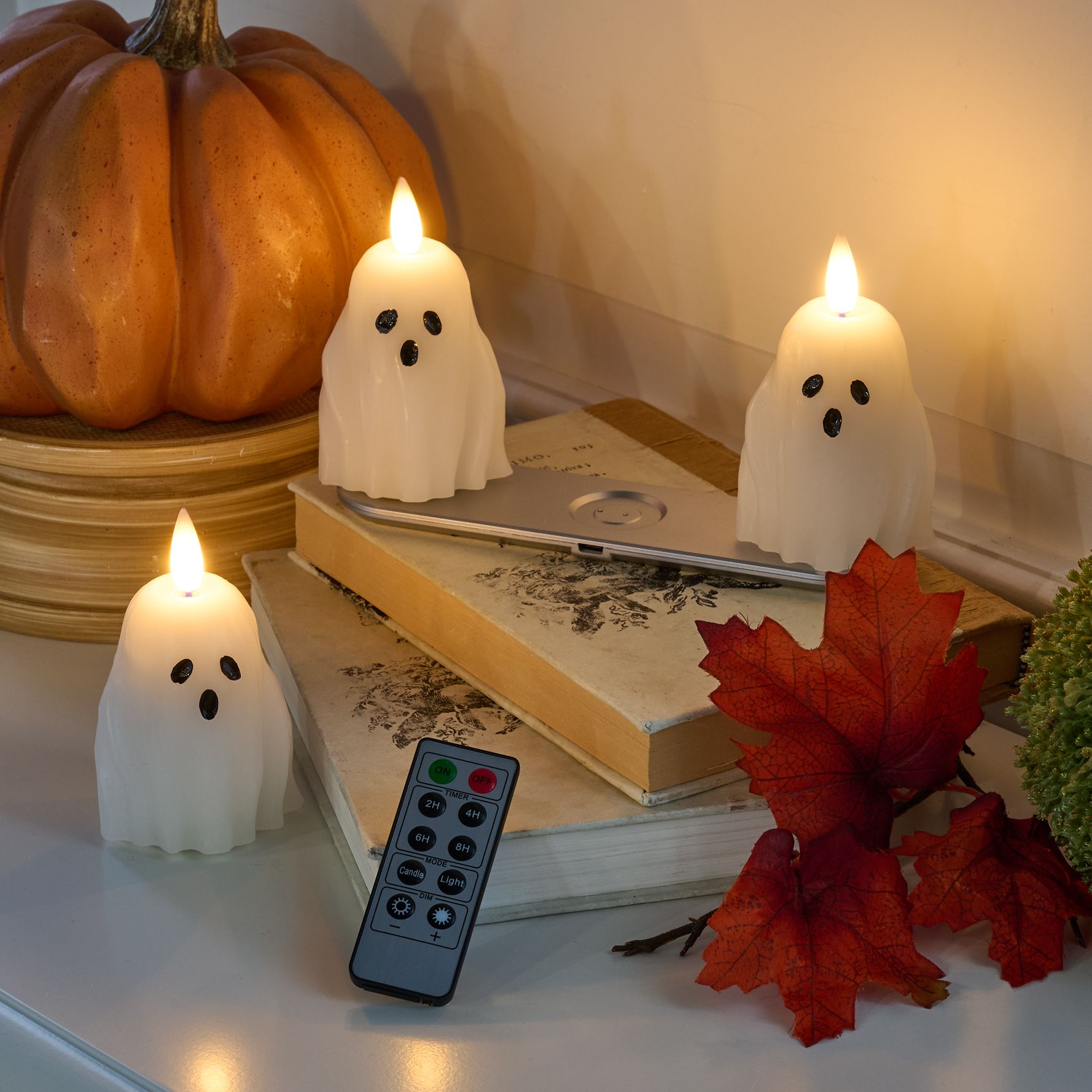 "As Is" Home Bliss S/3 Flameless Rechargeable Halloween