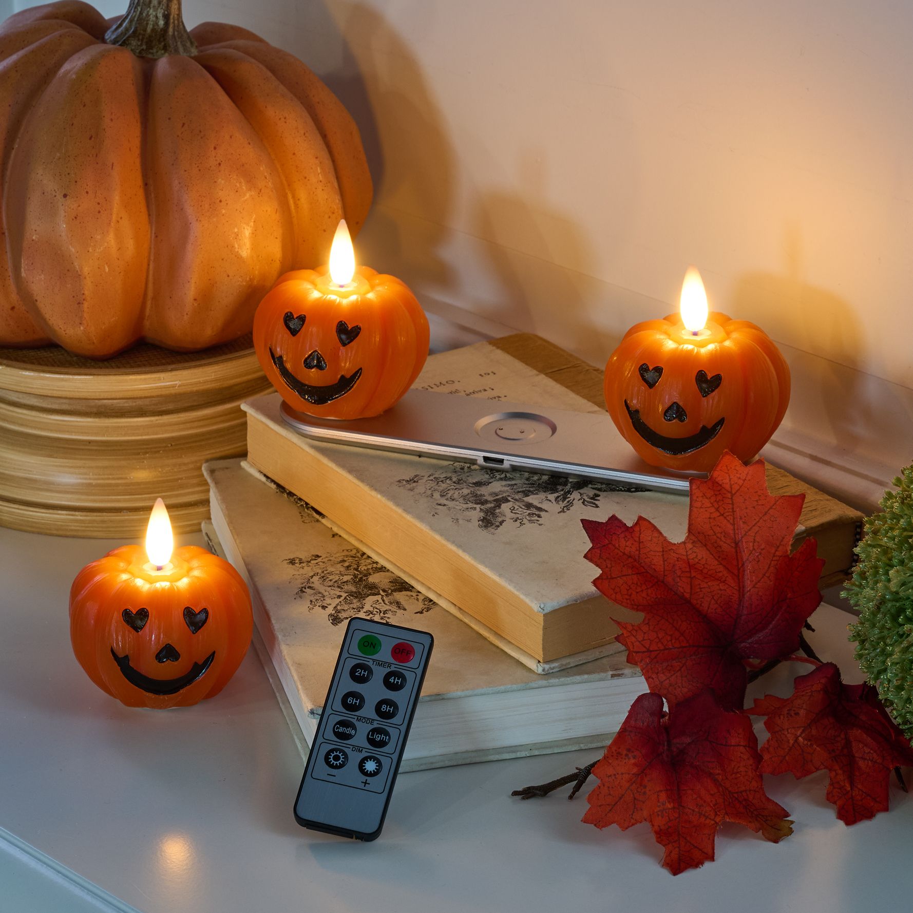 "As Is" Home Bliss S/3 Flameless Rechargeable Halloween