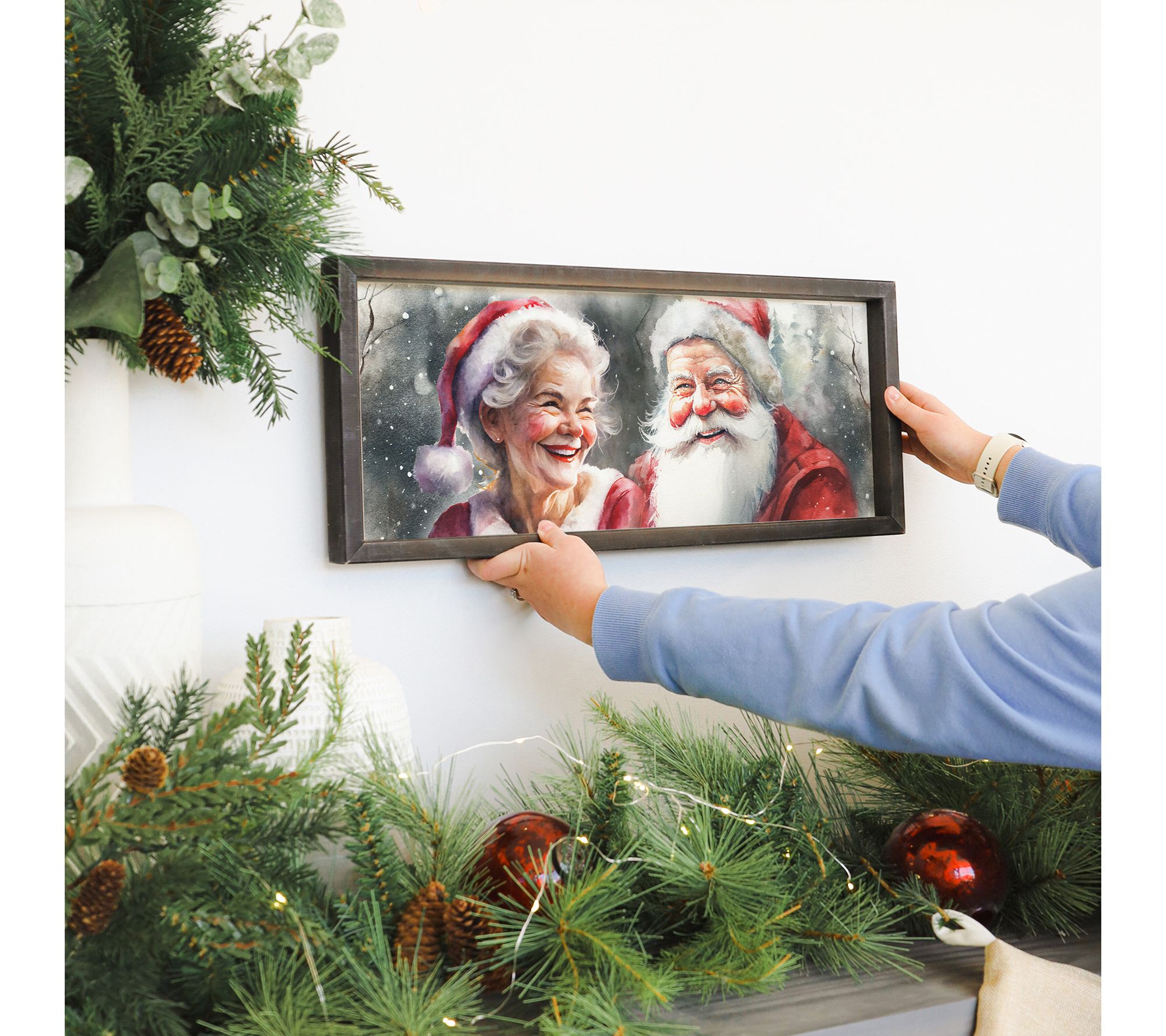 Sincere Surroundings 24" Mrs. Santa Claus Farmhouse Frame