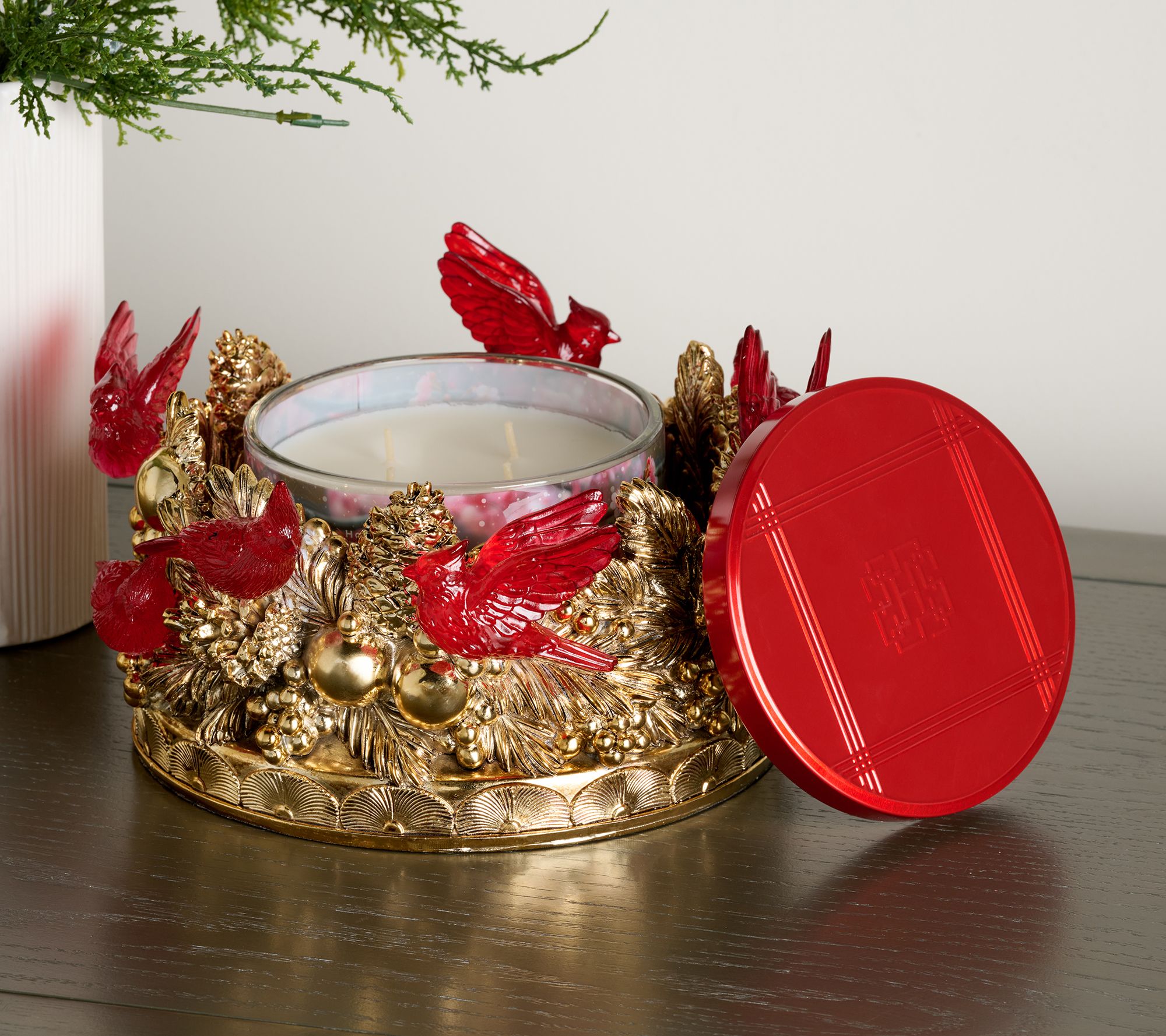 HomeWorx by Slatkin + Co. Cardinal Pedestal with 18oz Candle