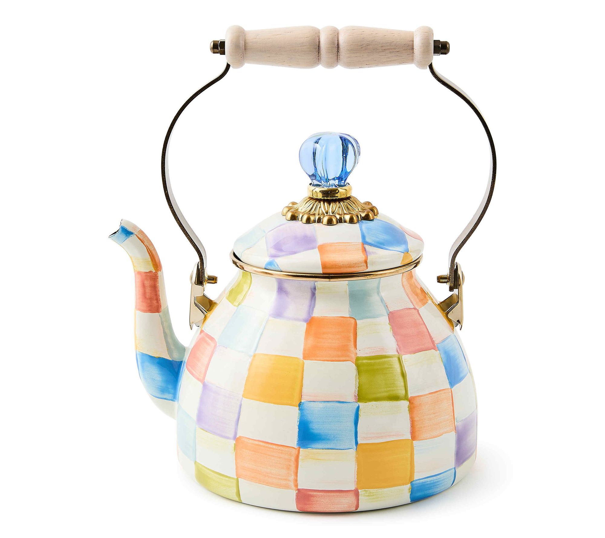 "As Is" MacKenzie- Childs Confetti CheckTea Kettle Collective
