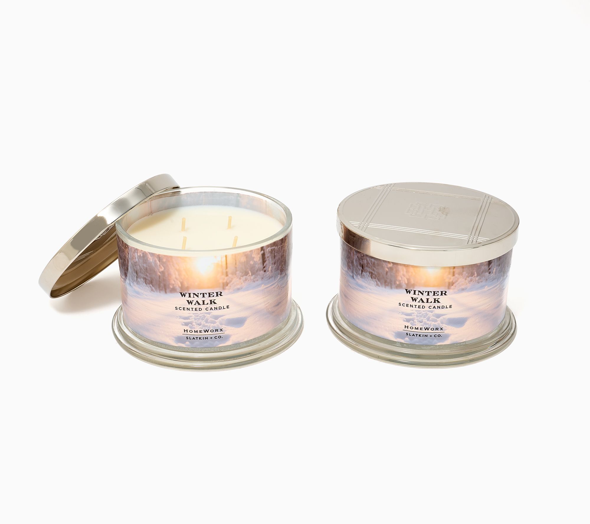 HomeWorx by Slatkin + Co. Set of 2 18oz Winter Walk Candles