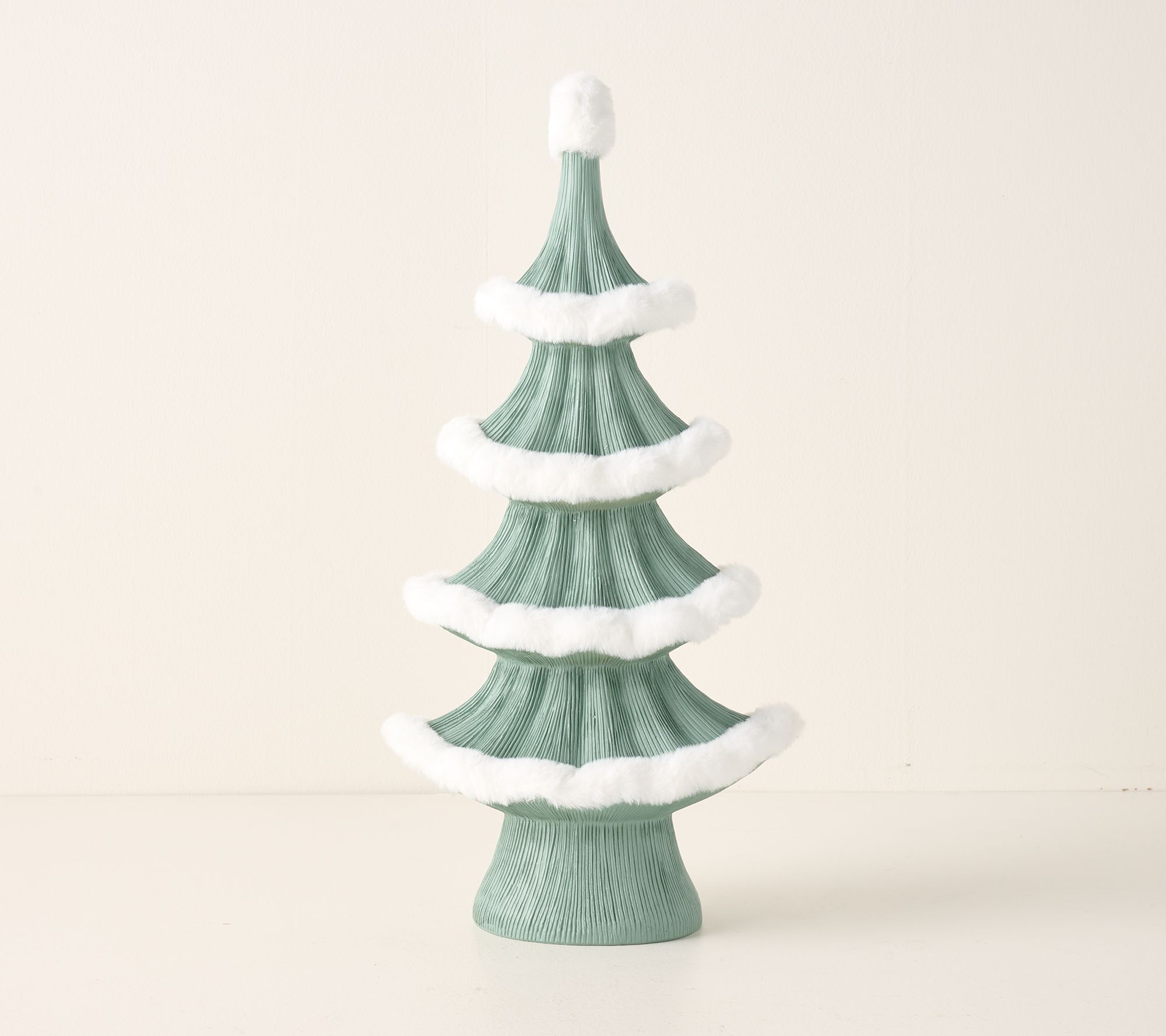  17" Tree with Faux Fur Boughs by Valerie