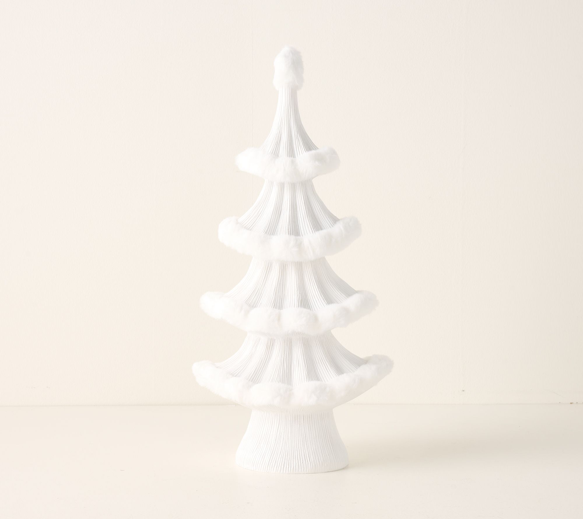 17" Tree with Faux Fur Boughs by Valerie