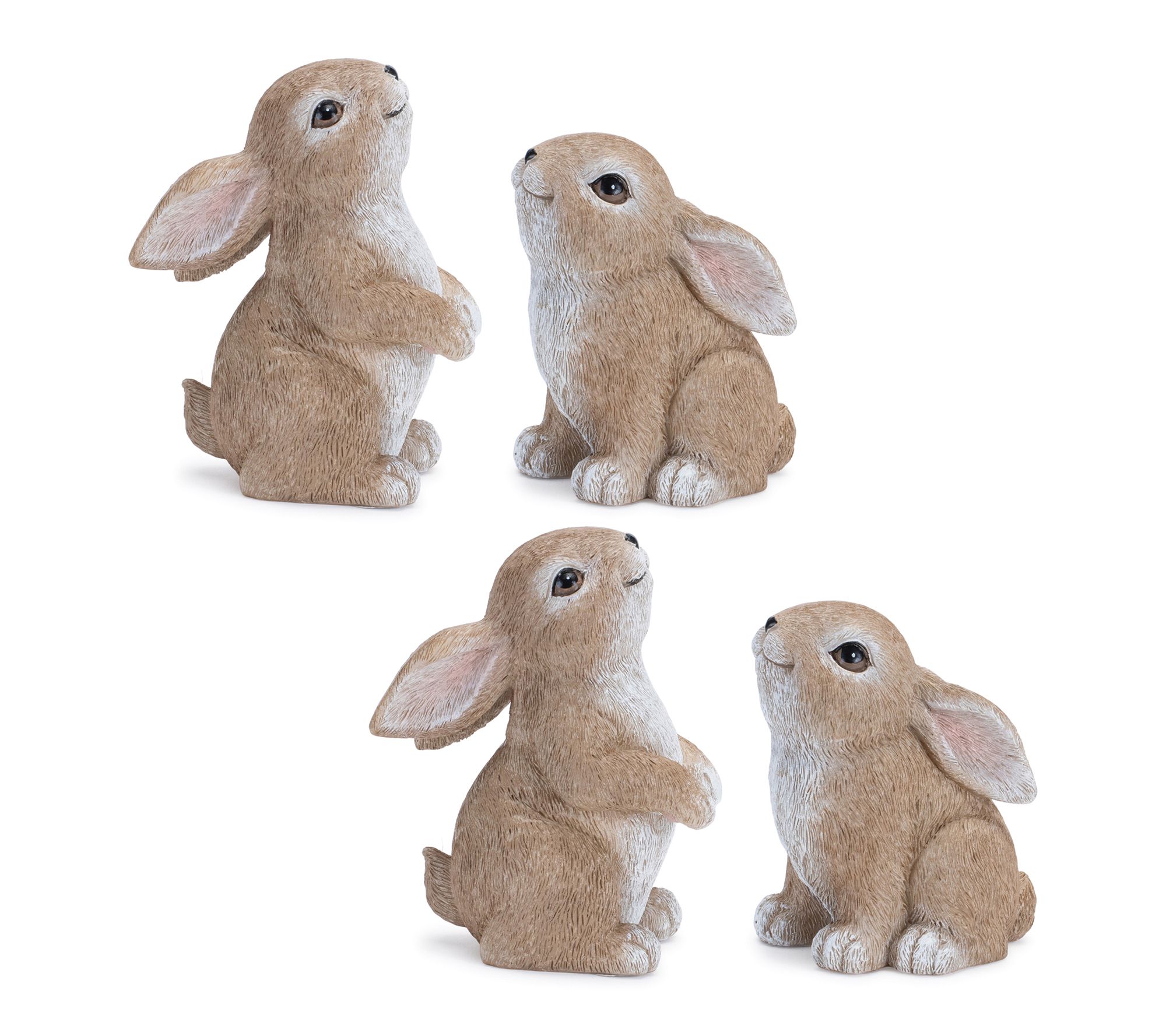 Melrose International Woodland Bunny Figurine (Set of 4)