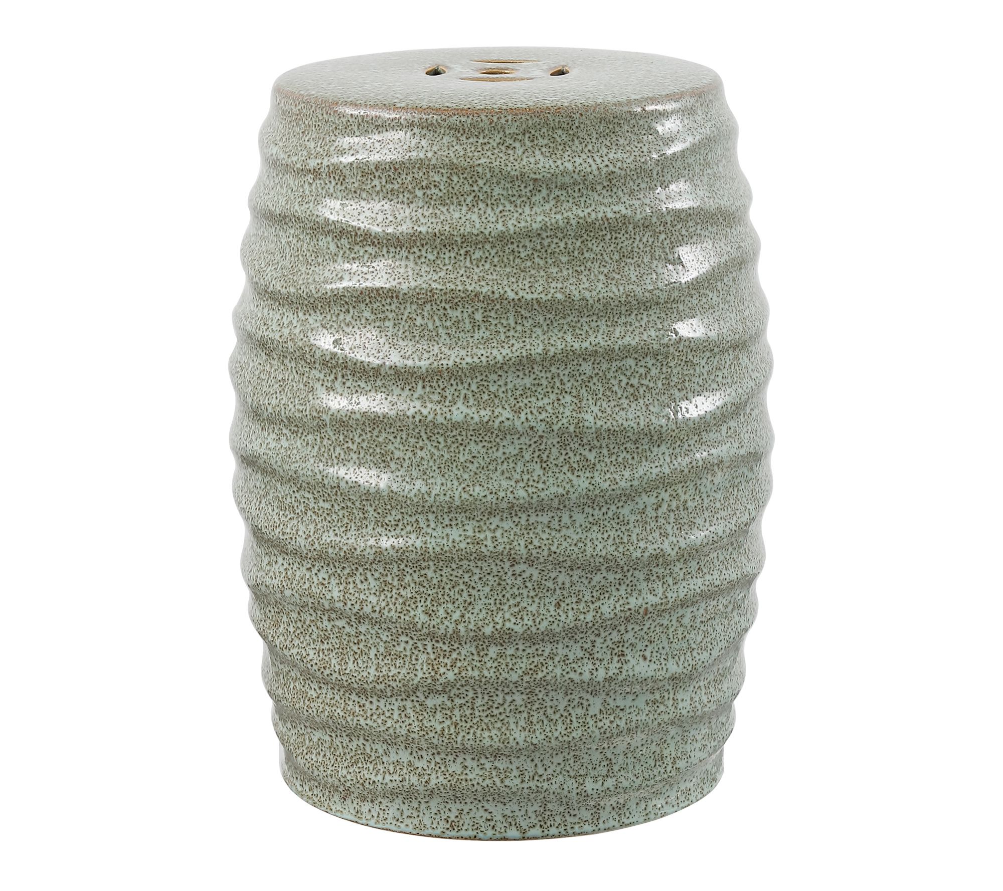 Kita, 19 Inch, Ceramic Garden Stool by Valerie