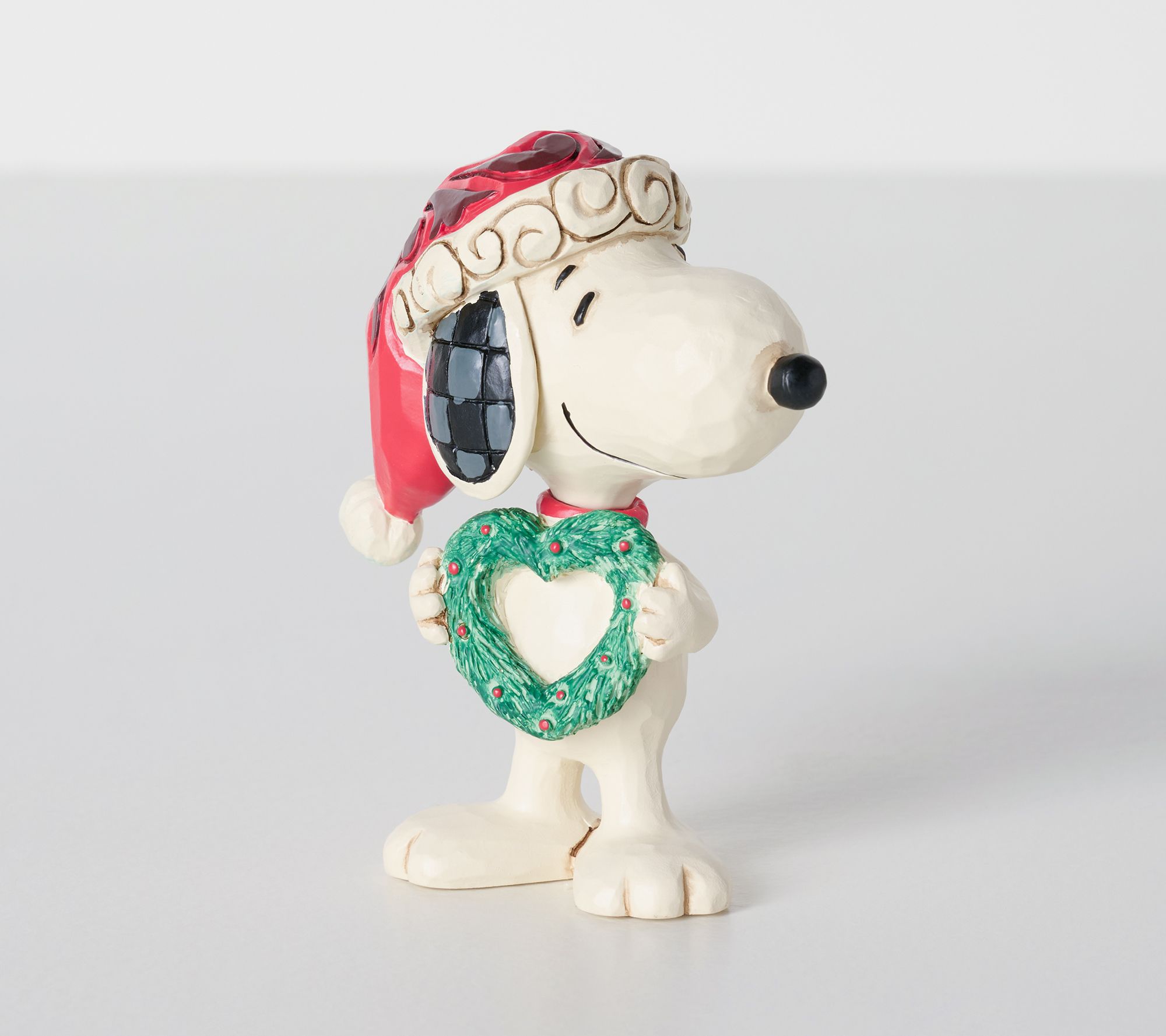 Jim Shore 3" Mini Snoopy with Wreath Figurine