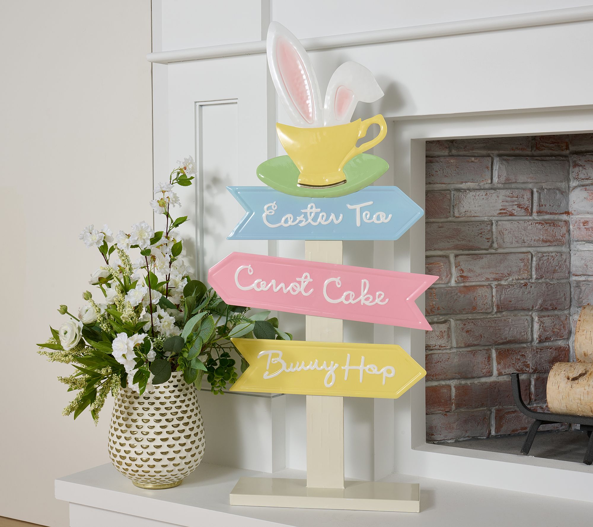 "As Is" Indoor/ Outdoor 35" Easter Sign w/ Bunny Ears by Valerie