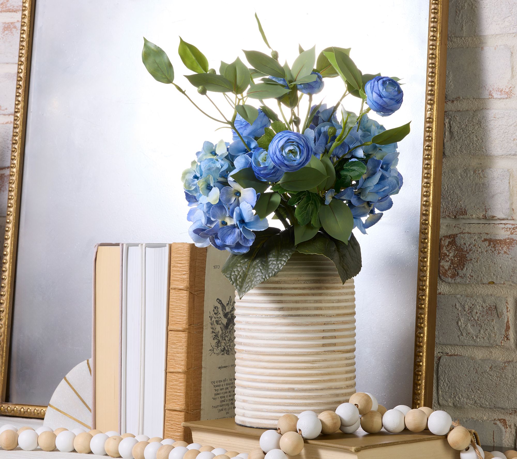 "As Is" Hydrangea and Ranunculus Floral Bundle by Valerie