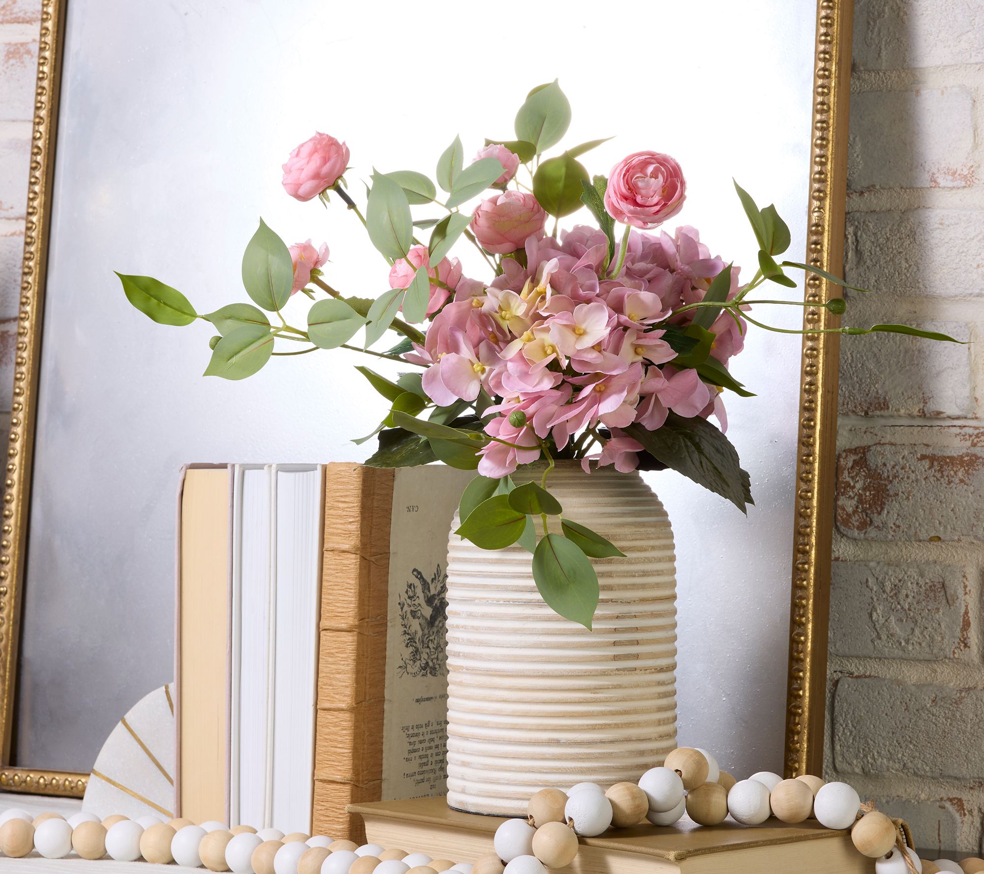 "As Is" Hydrangea and Ranunculus Floral Bundle by Valerie