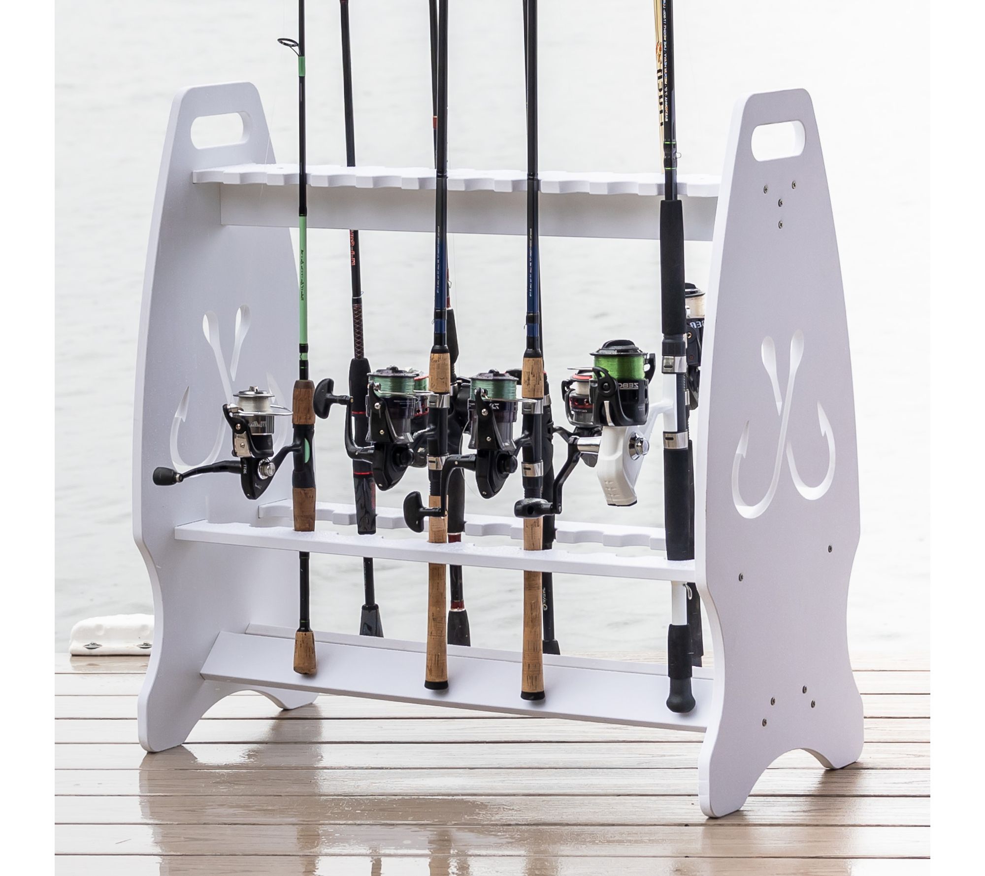 StoreYour Marlin Fishing Rod Storage Stand - Holds 24 Rods