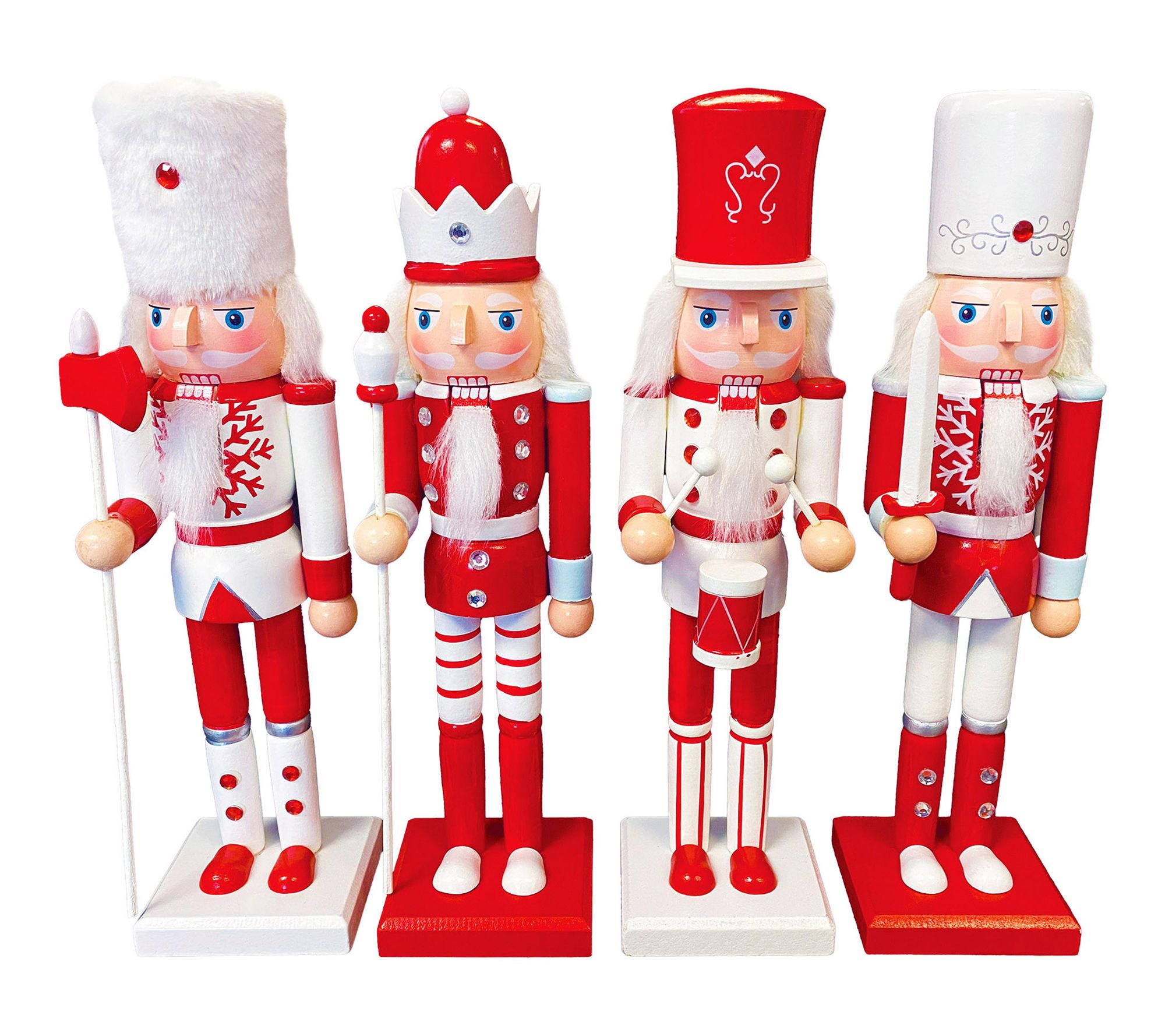 Santa's Workshop Set of 4 12" Nutcrackers