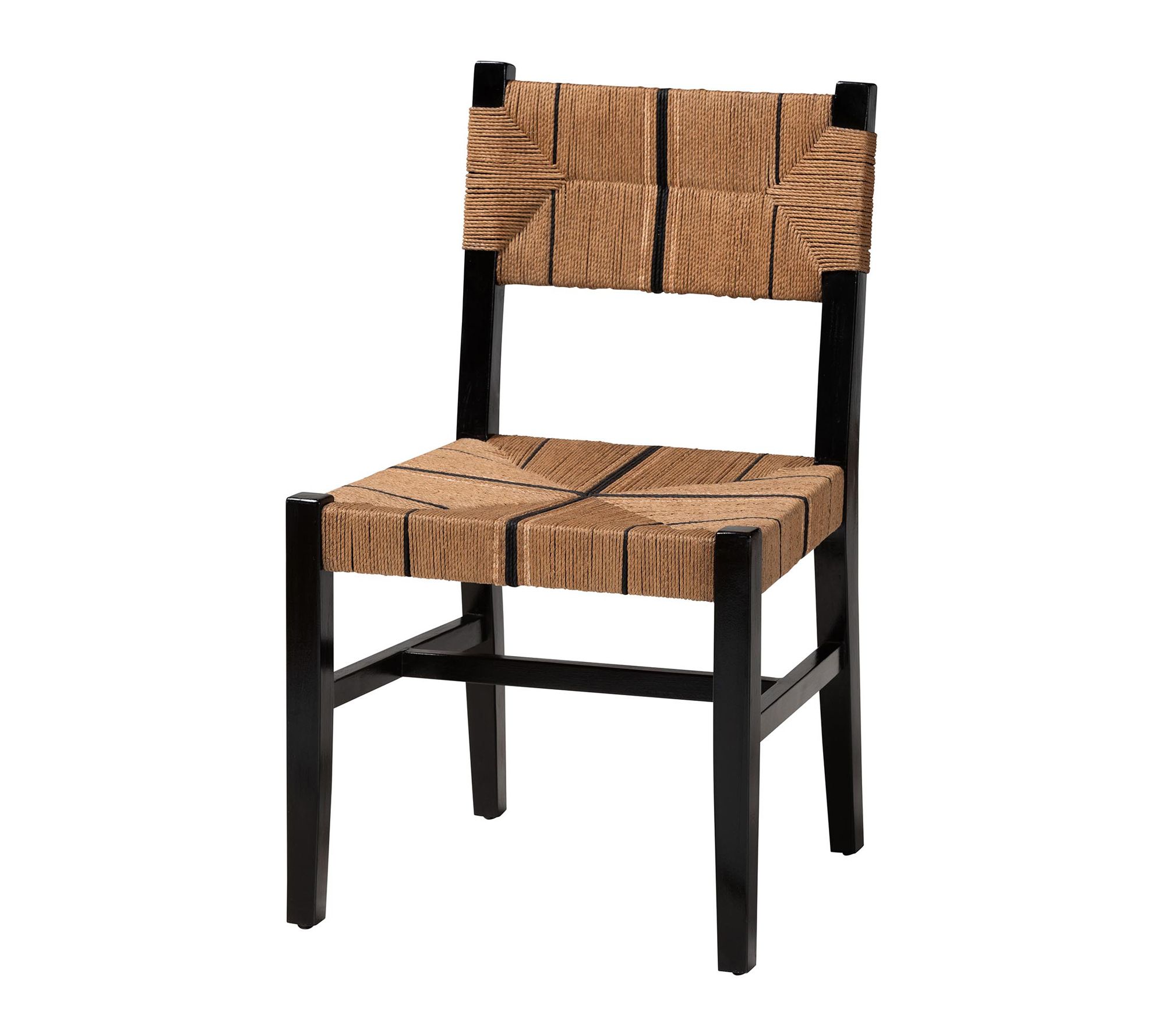 bali & pari Prita Paper Loom and Mahogany Wood Dining Chair