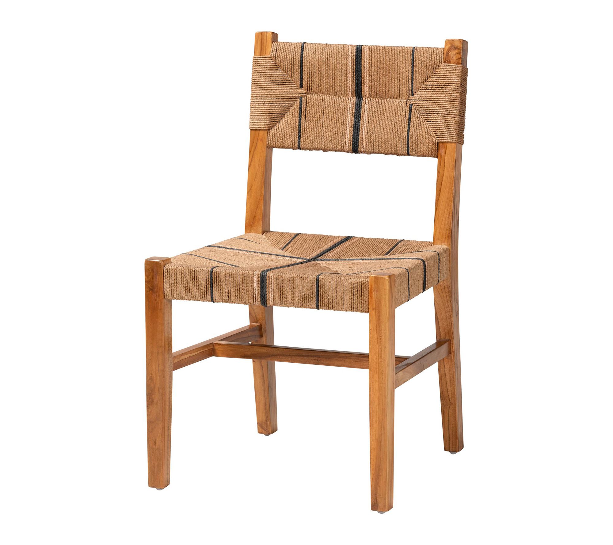 bali & pari Prita Paper Loom and Mahogany Wood Dining Chair