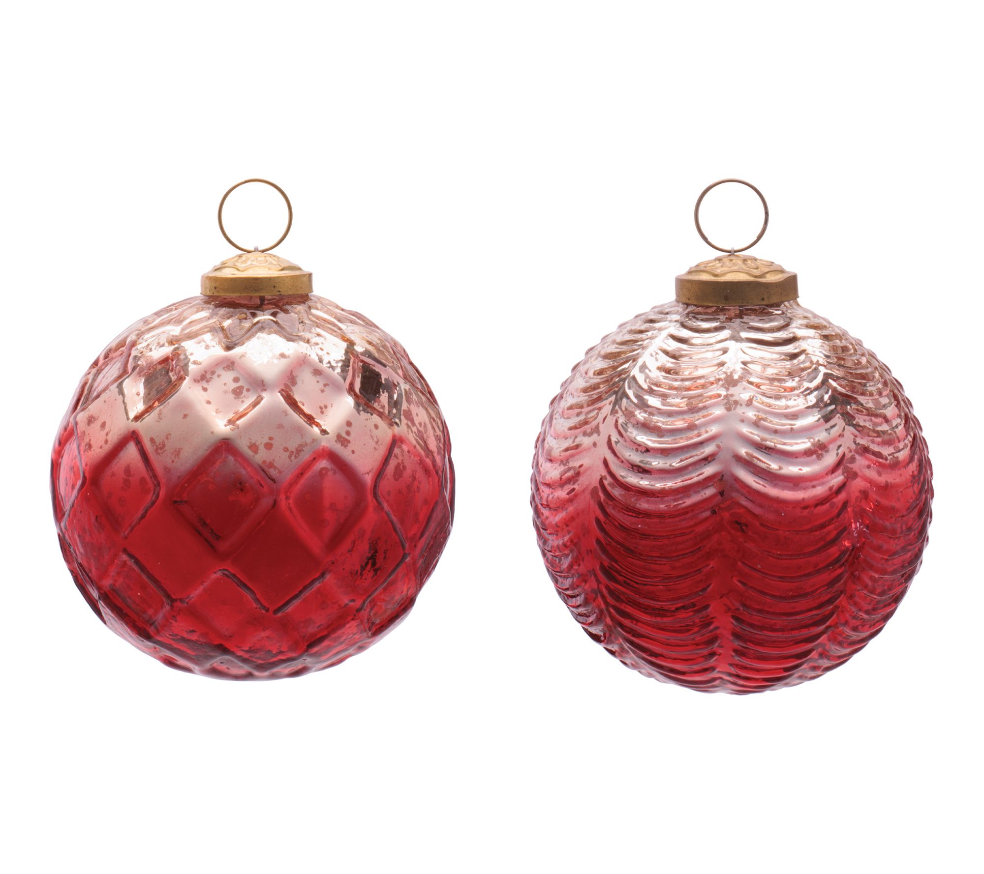 Melrose Glass Ball Ornament (Set of 2)