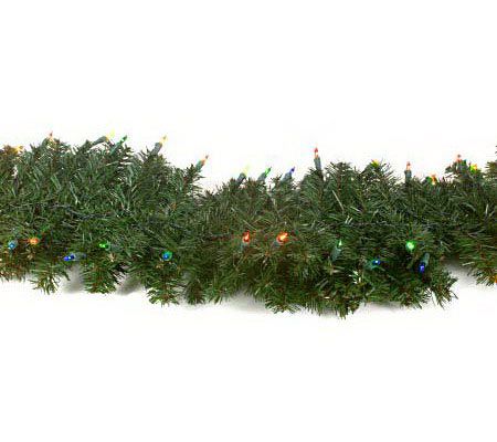 9 ft Prelit Garland for Indoor or Outdoor Use - QVC.com