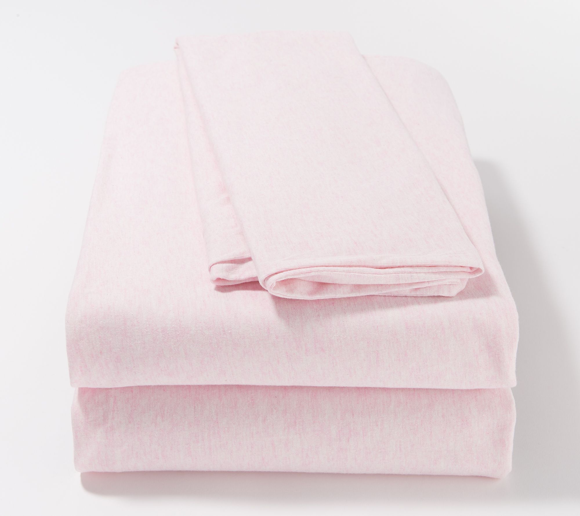 Home Reflections 4Piece Cotton Blend Jersey Sheet SetQueen