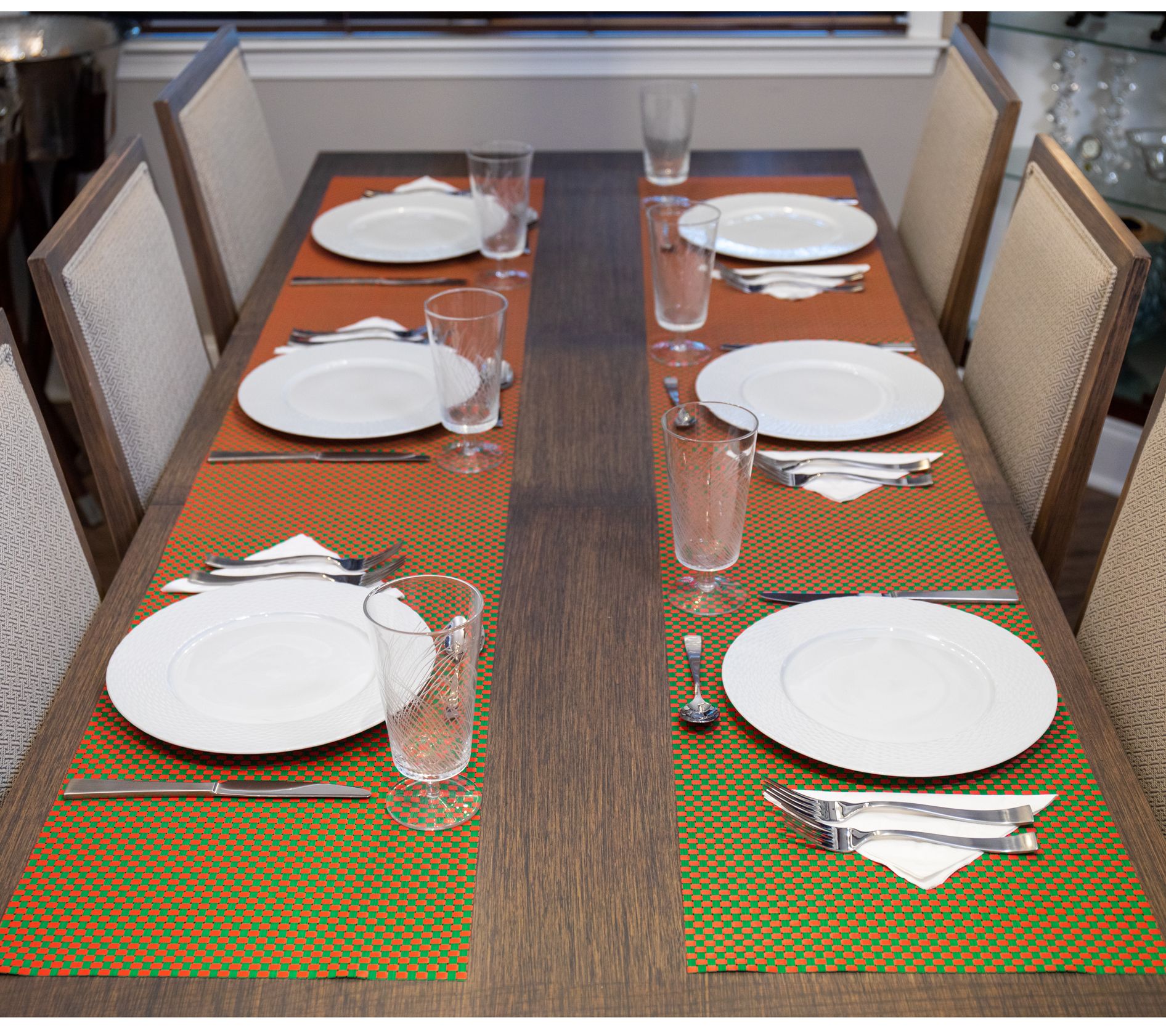 "As Is" Designing Dining Set of 2 Woven Table Runners